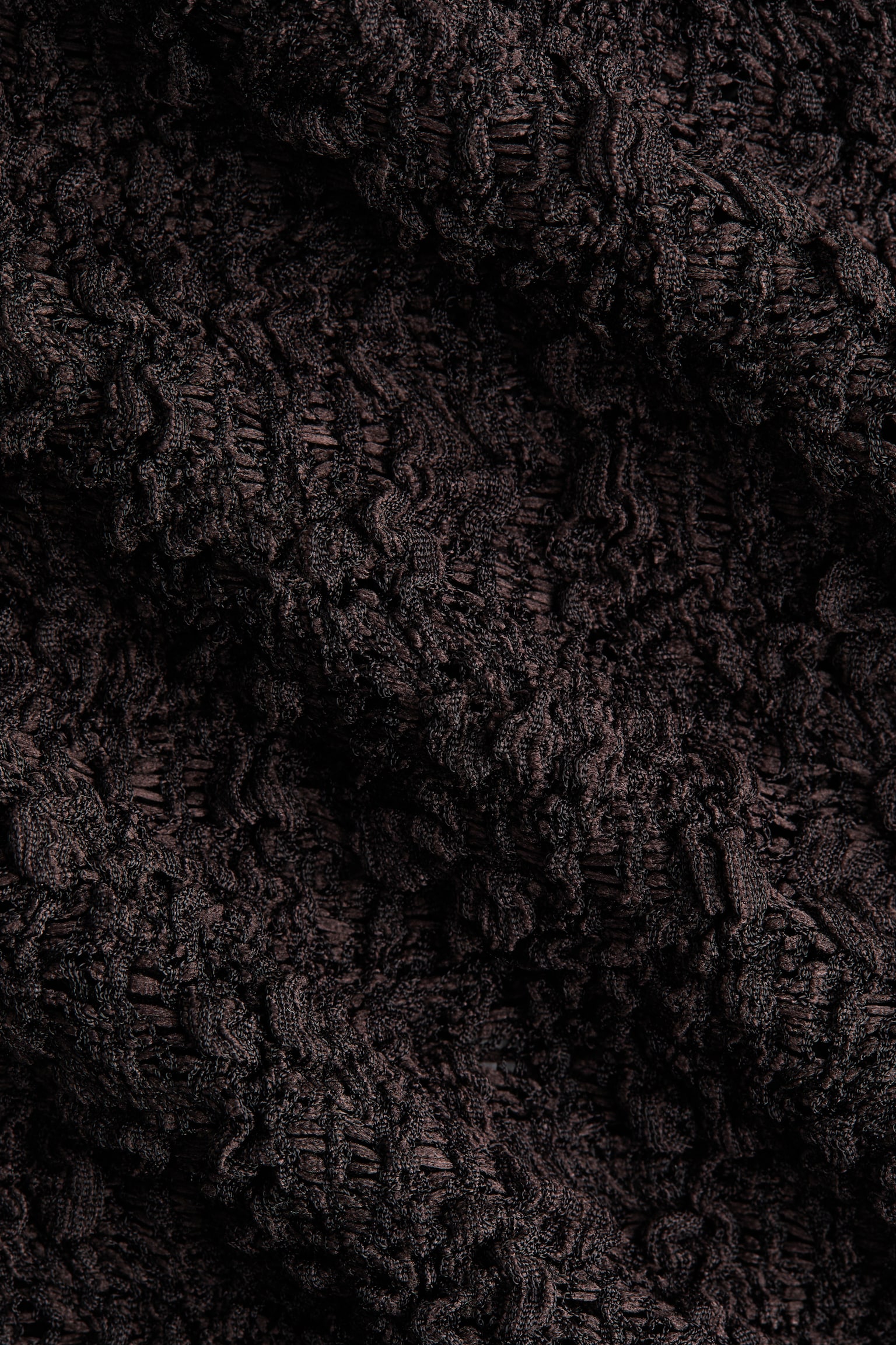 Džersejové tričko s čipkovým vzhľadom - Tmavohnedá/Svetlobéžová - 2