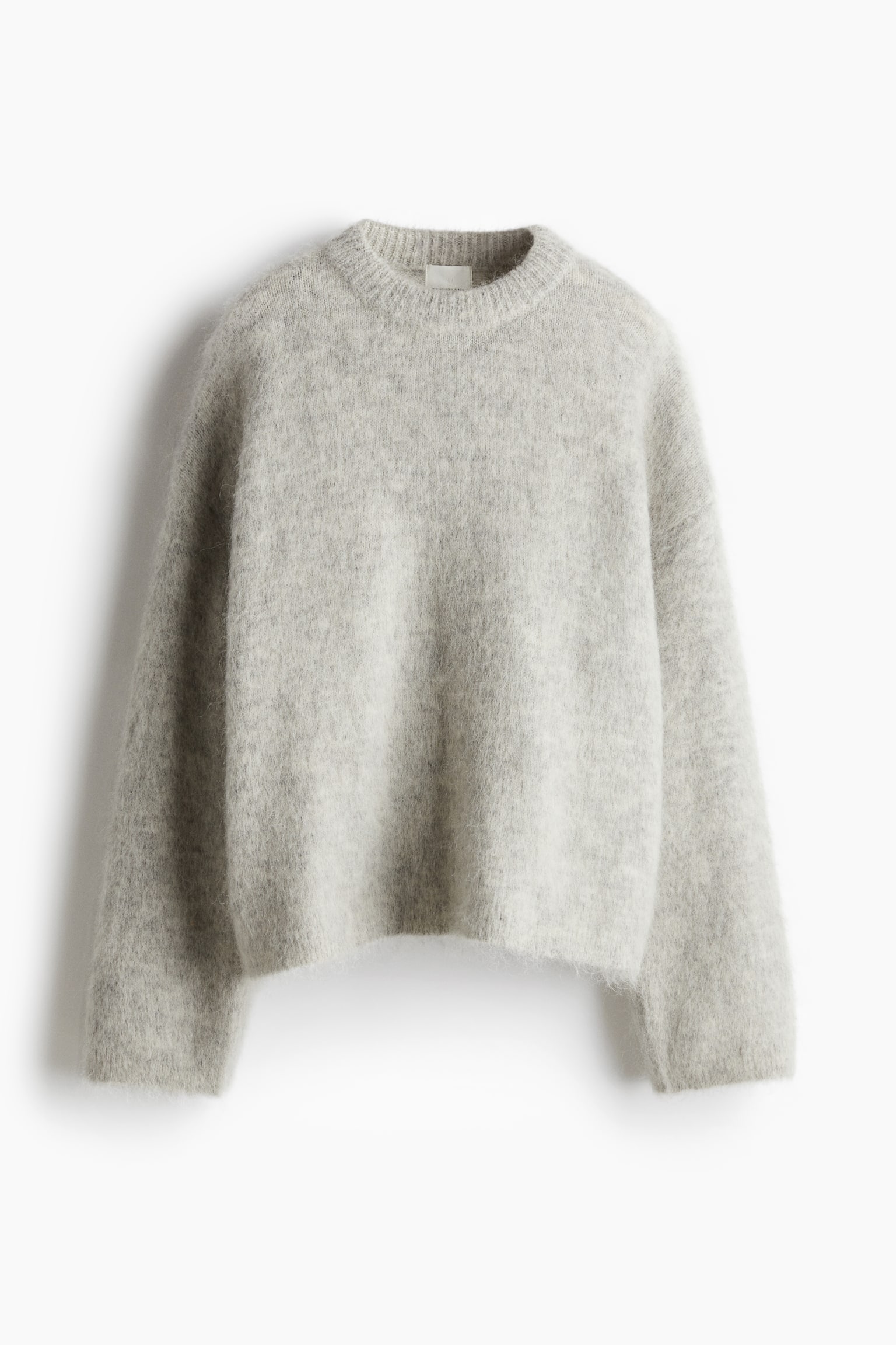 Oversized mohair-blend jumper - Light grey marl/Burgundy/Dark grey marl/Dark beige/Cream - 2