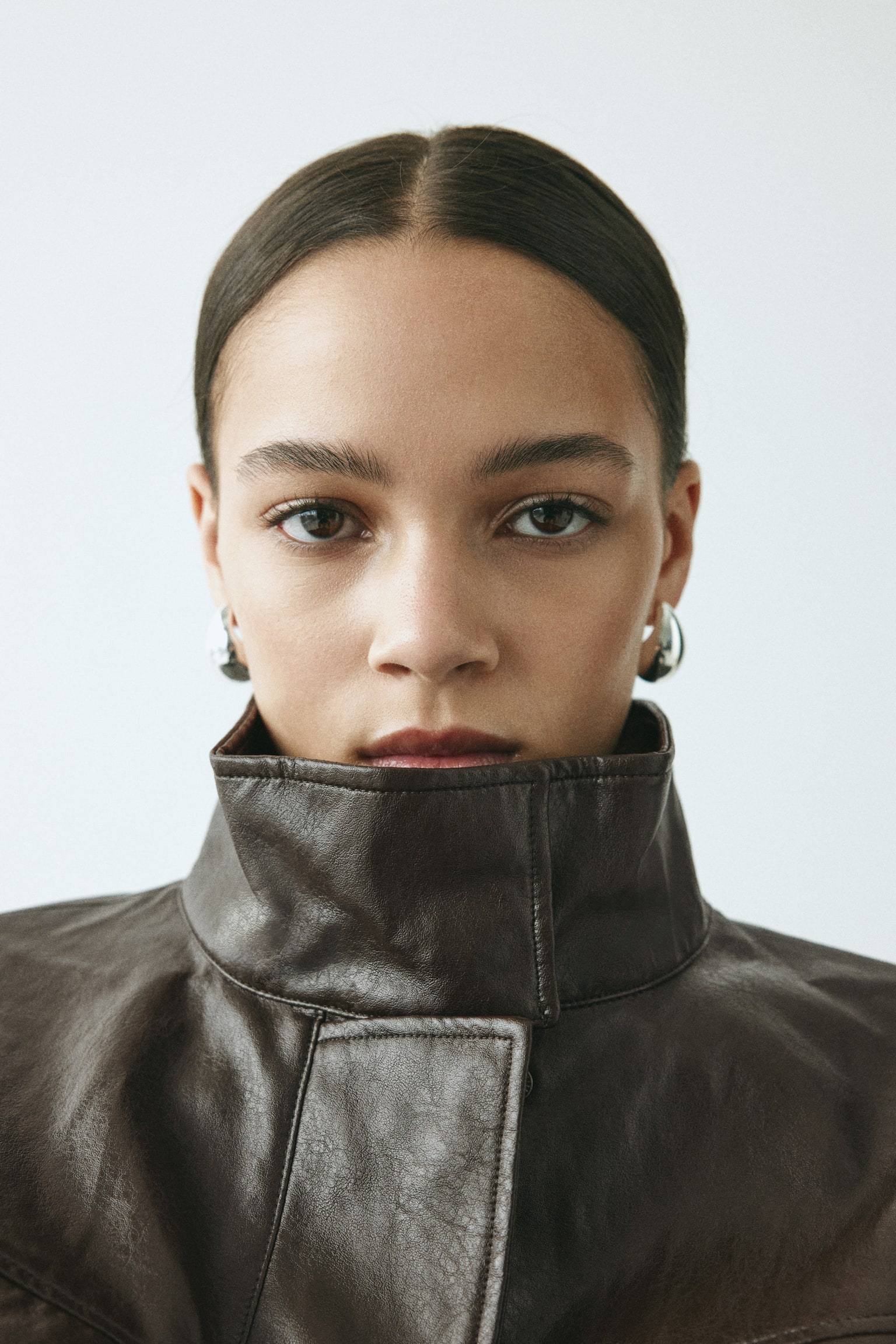 Coated jacket - Dark brown - 4