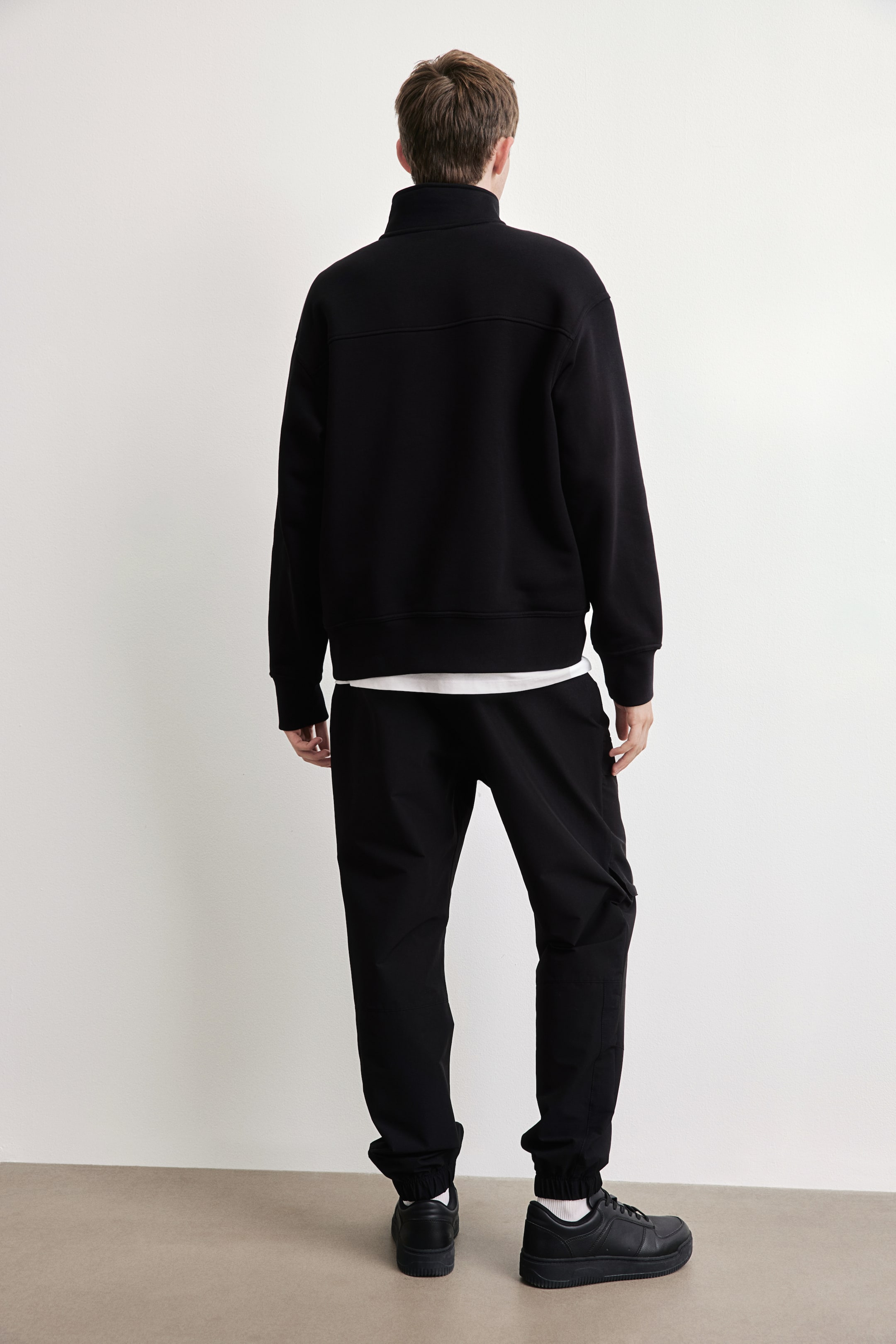 Loose Fit Zip-top sweatshirt - Black - Men | H&M GB 5