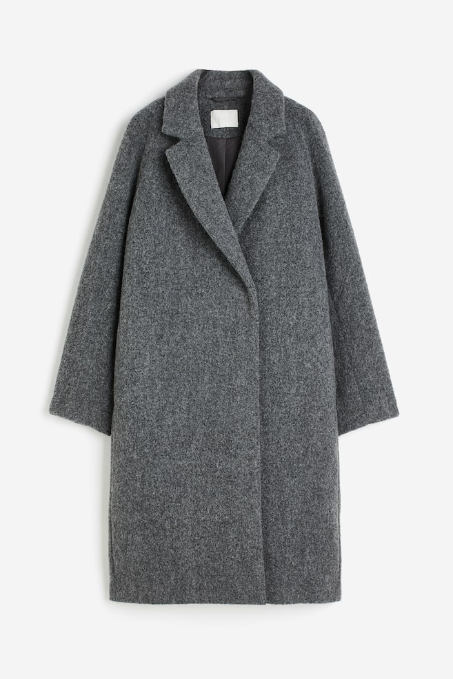 Double-breasted coat - Dark grey/Cream - 2