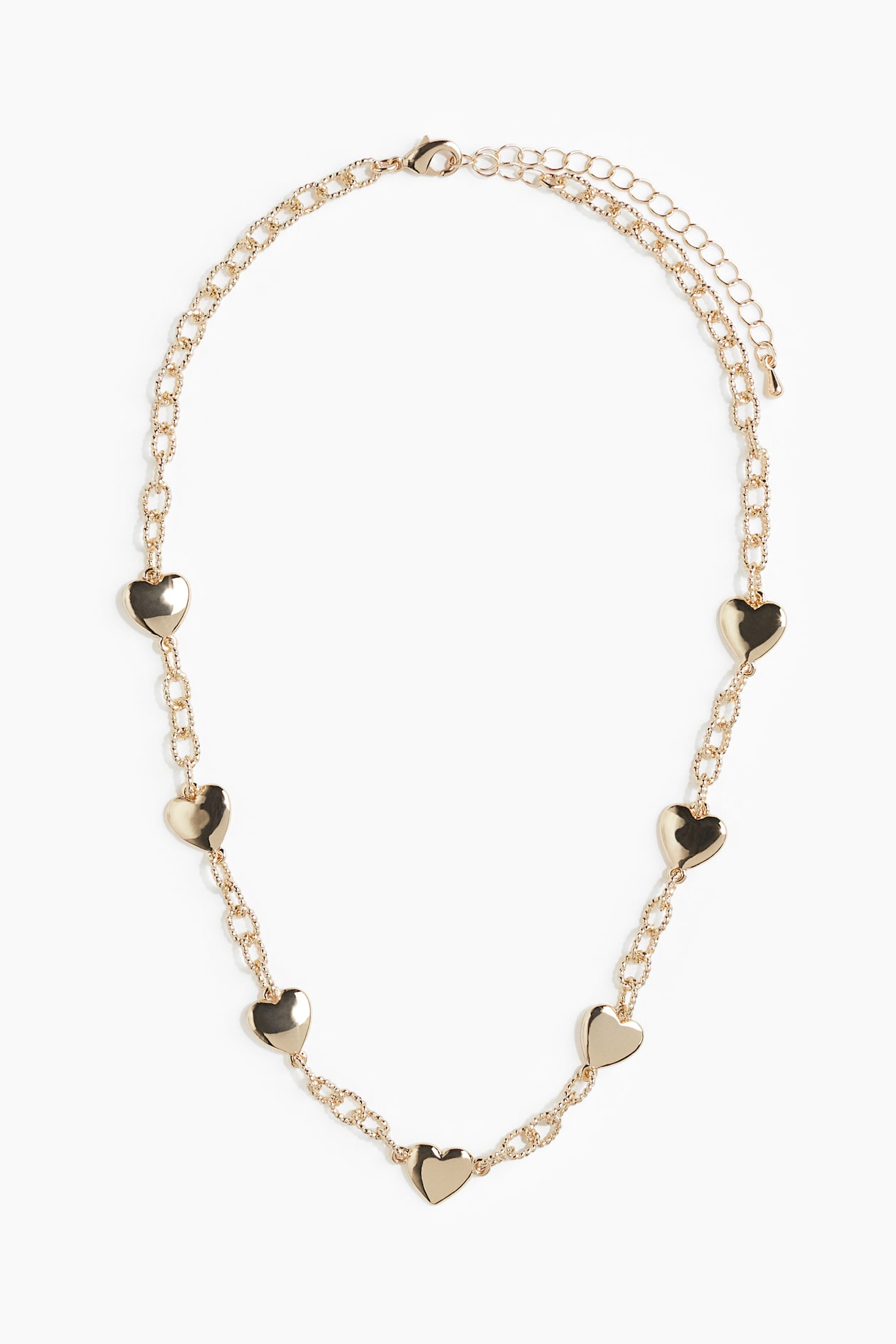 Collier Doré Avec Breloque Cœur Doré Et Pierre Noire - Neuf Sans Emballage