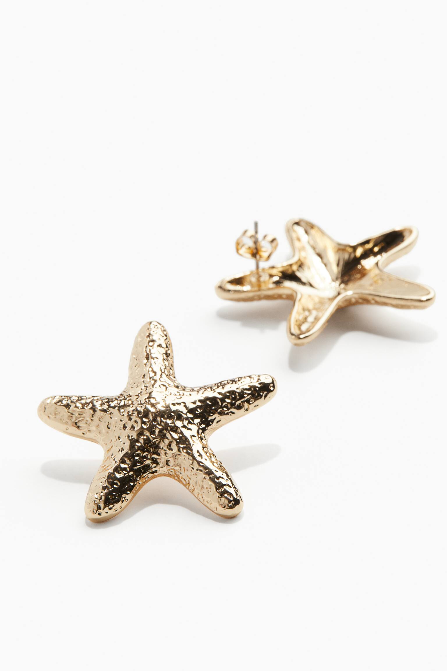 Starfish Shaped Earrings - Gold colour/Silver colour - 3