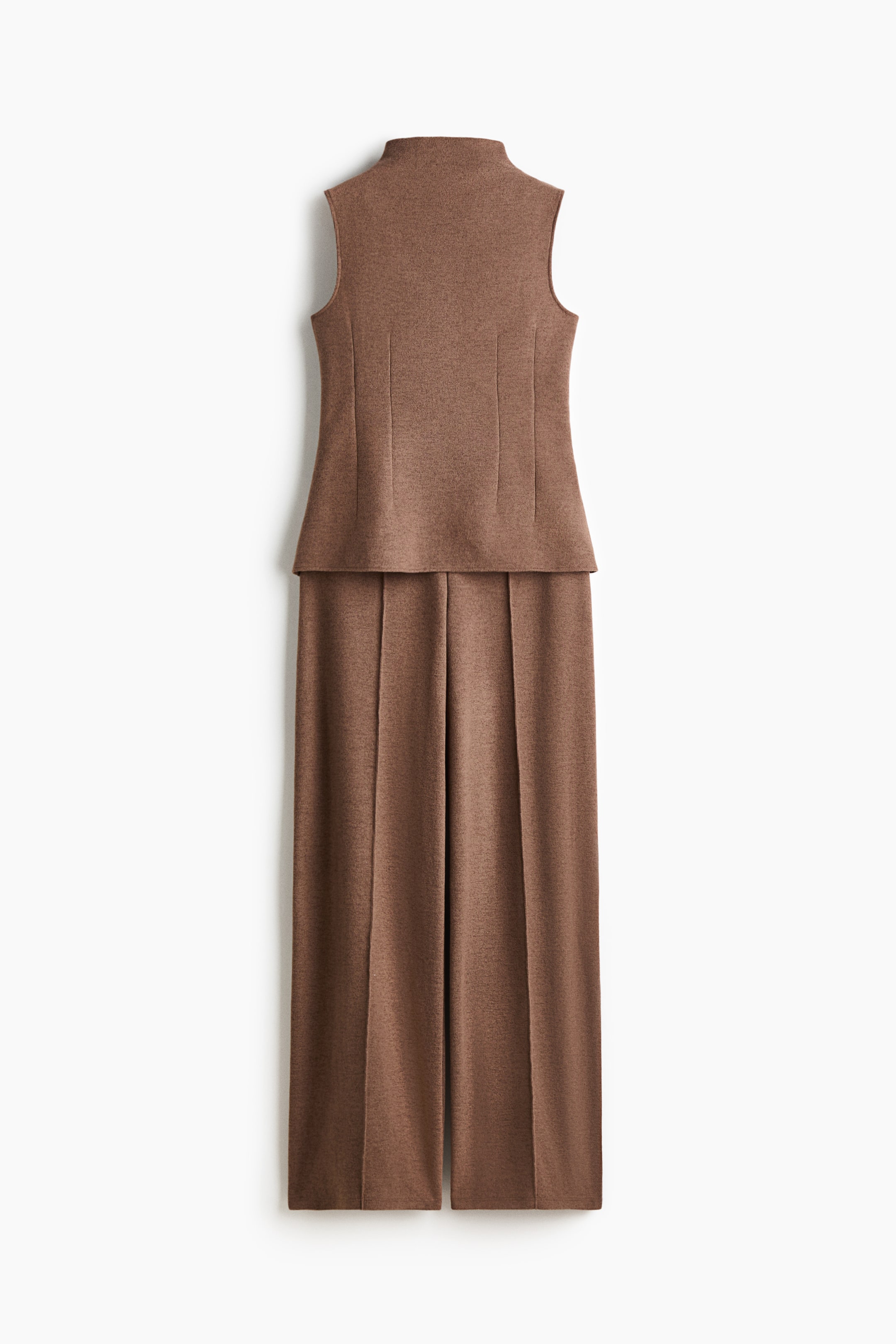 View larger image: 2-piece knitted set - Dark beige - Ladies | H&M IN 1