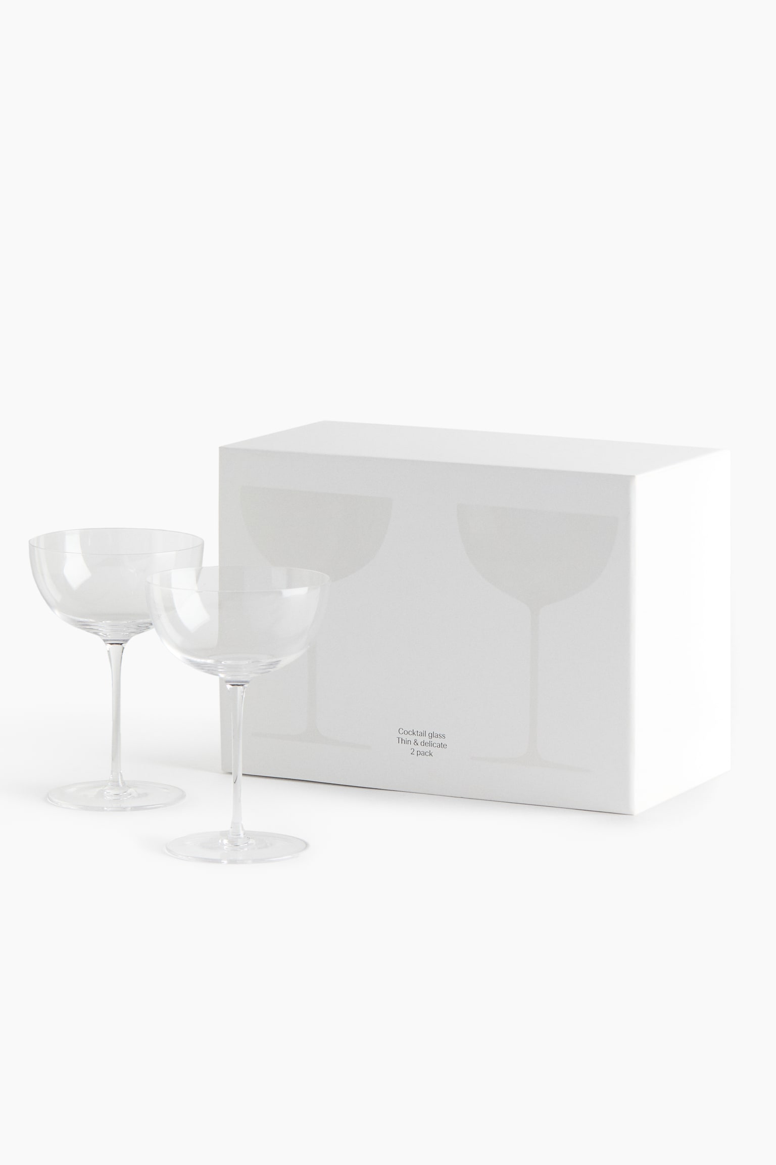 Pack de 2 copos de cocktail - Transparente - 6
