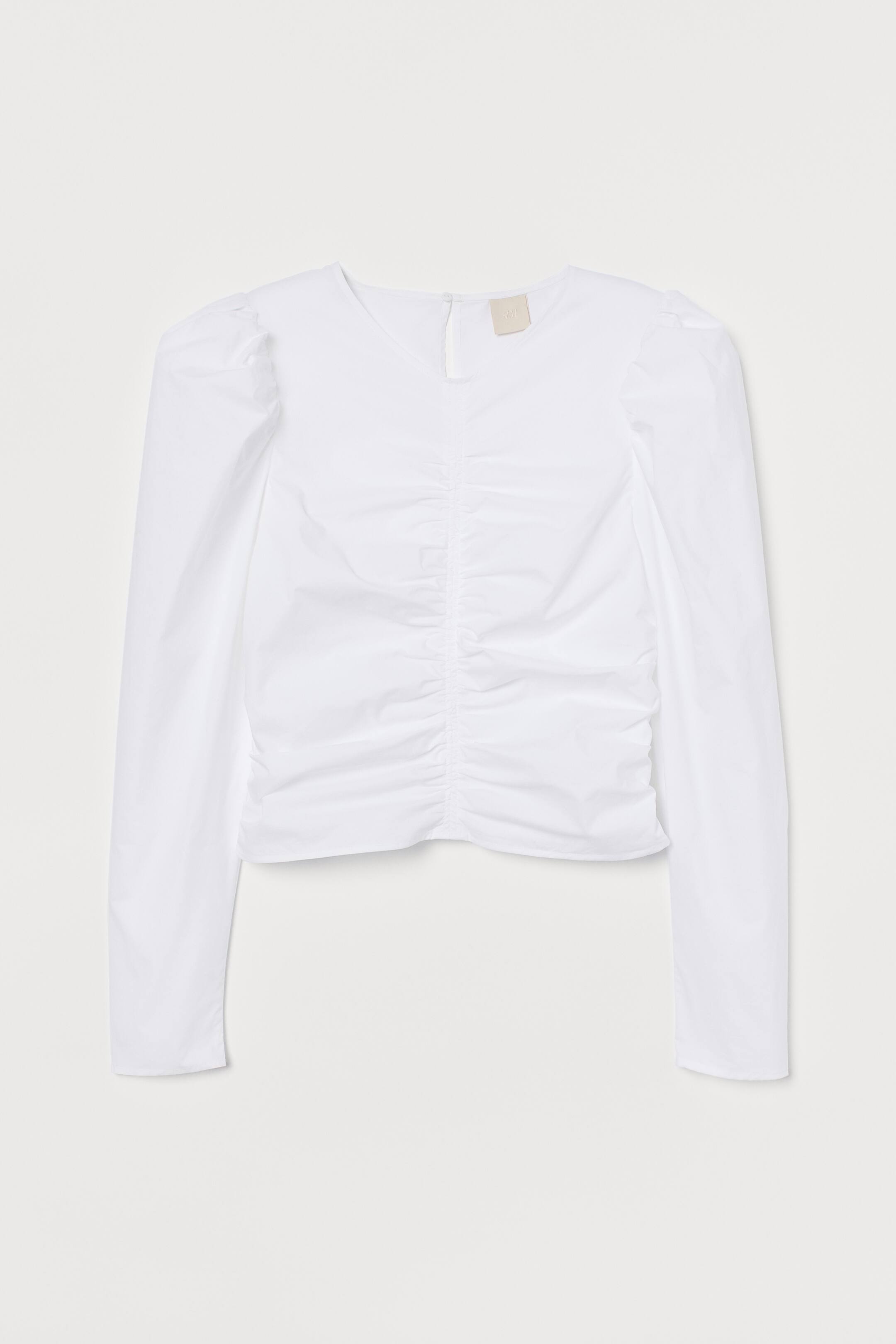 ESSENTIEL ANTWERP - Camicia Con Maniche A Sbuffo E Ricami Bianco - TRYME Shop - Foto 6