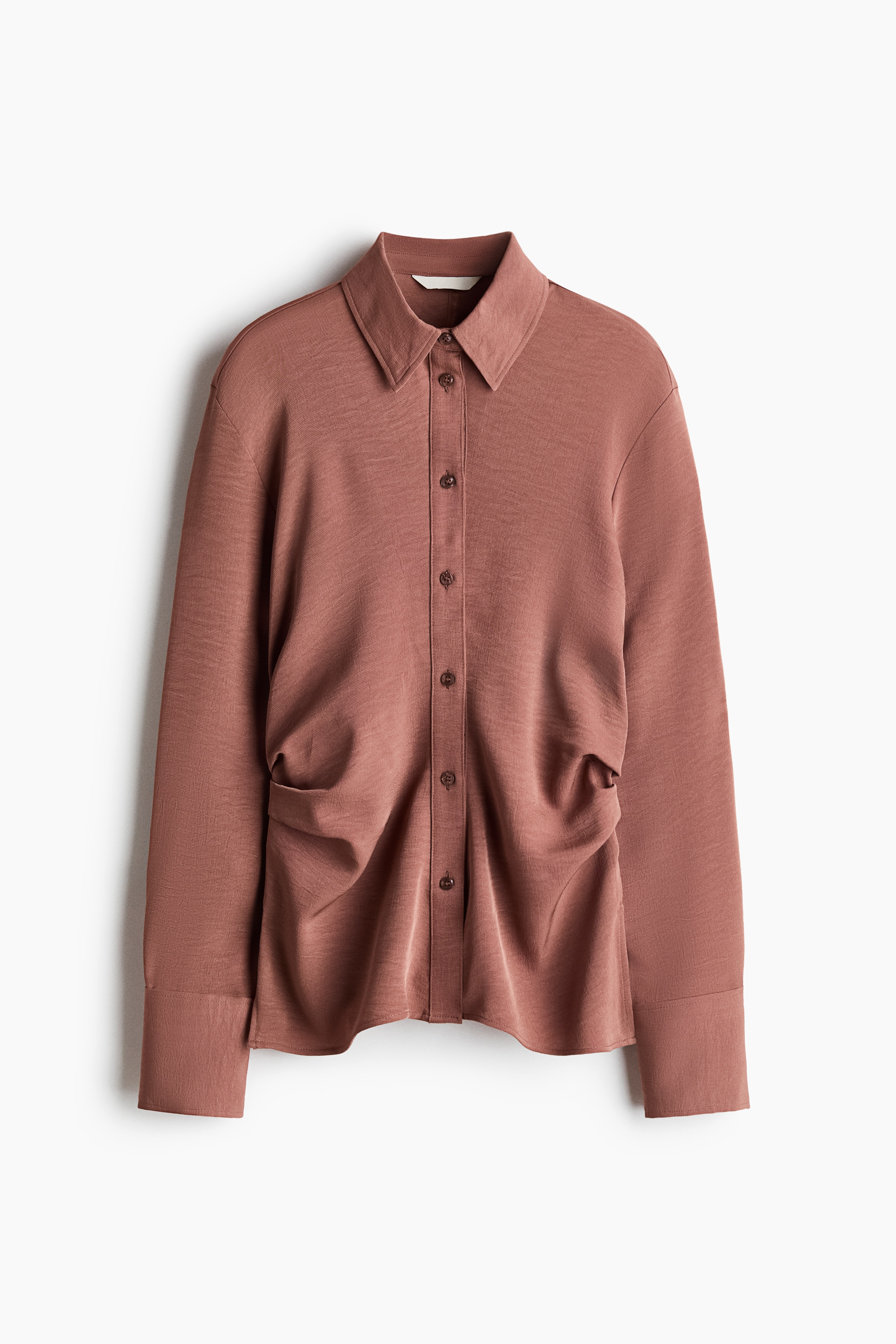 Draped Shirt - Dark dusty pink/Cream/Dark purple/Dark turquoise