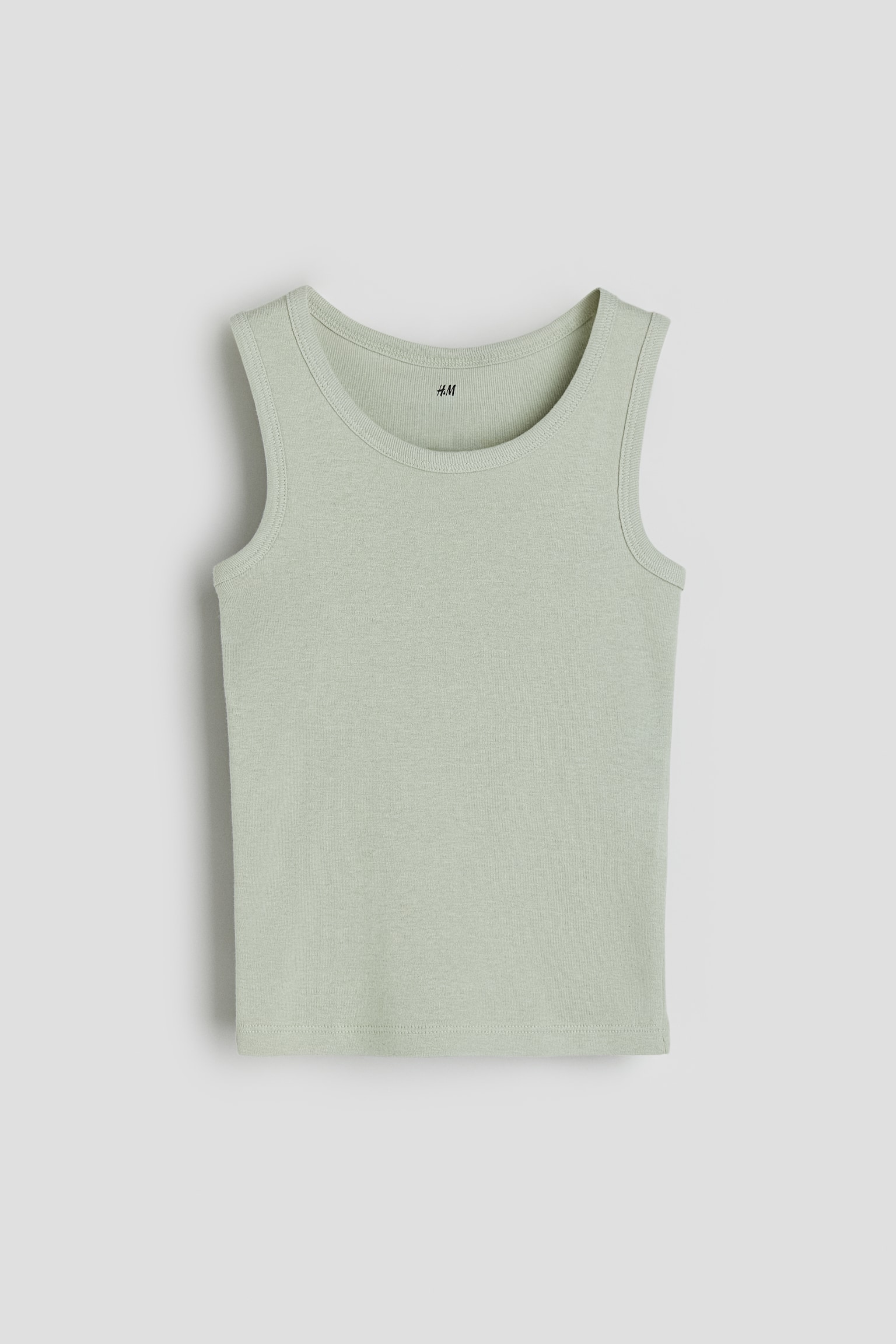 3-pack vest tops - White/Light green/Green/White/Navy blue - 4