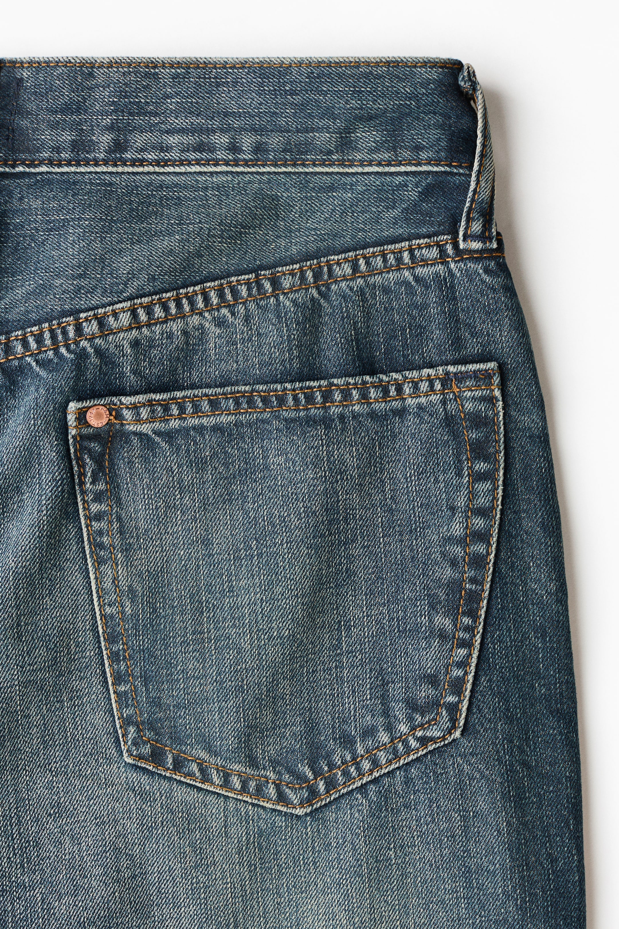 View larger image: Original Straight Jeans - Washed dark denim blue - Men | H&M US 6