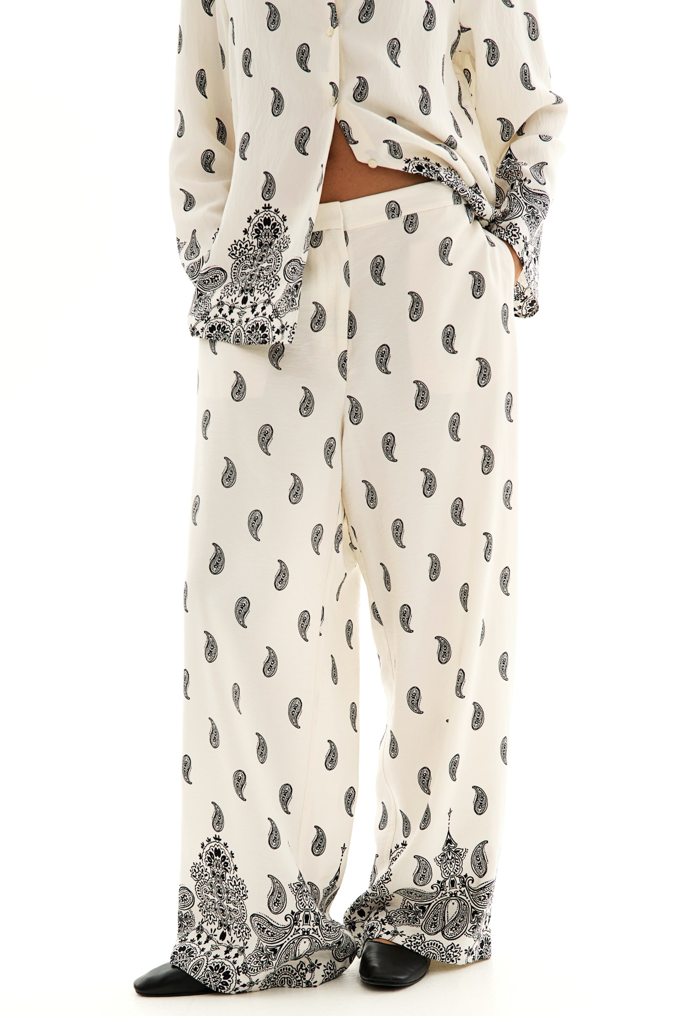 Patterned Twill Pants