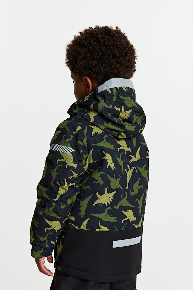 Room-to-grow padded jacket - Black/Dinosaur/Black/Spotted - 3