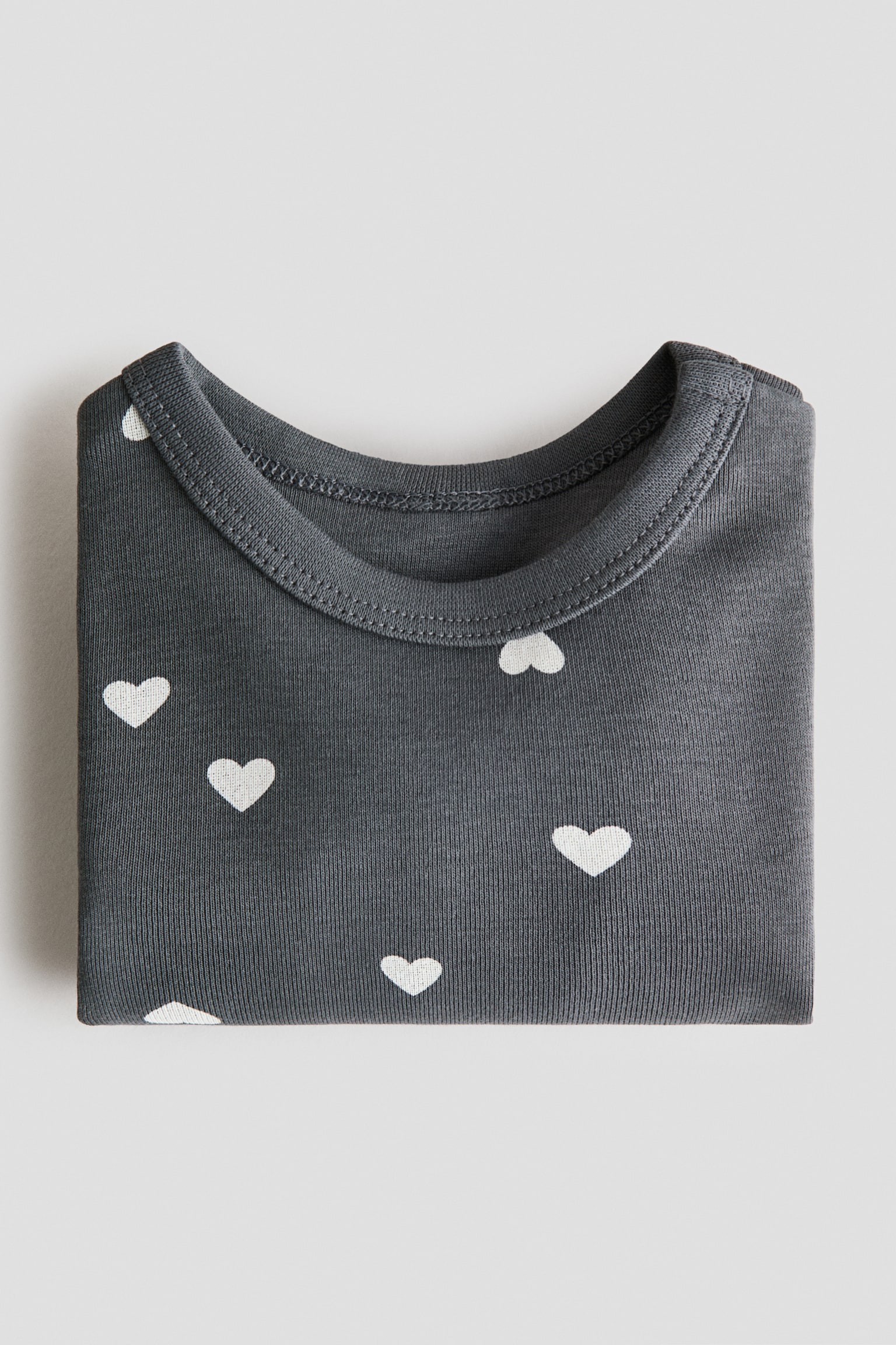 Printed cotton bodysuit - Dark grey/Hearts/Light beige/Animals/Cream/Dinosaurs/Cream/Cherries/Cream/Vehicles/Light pink/Floral - 2