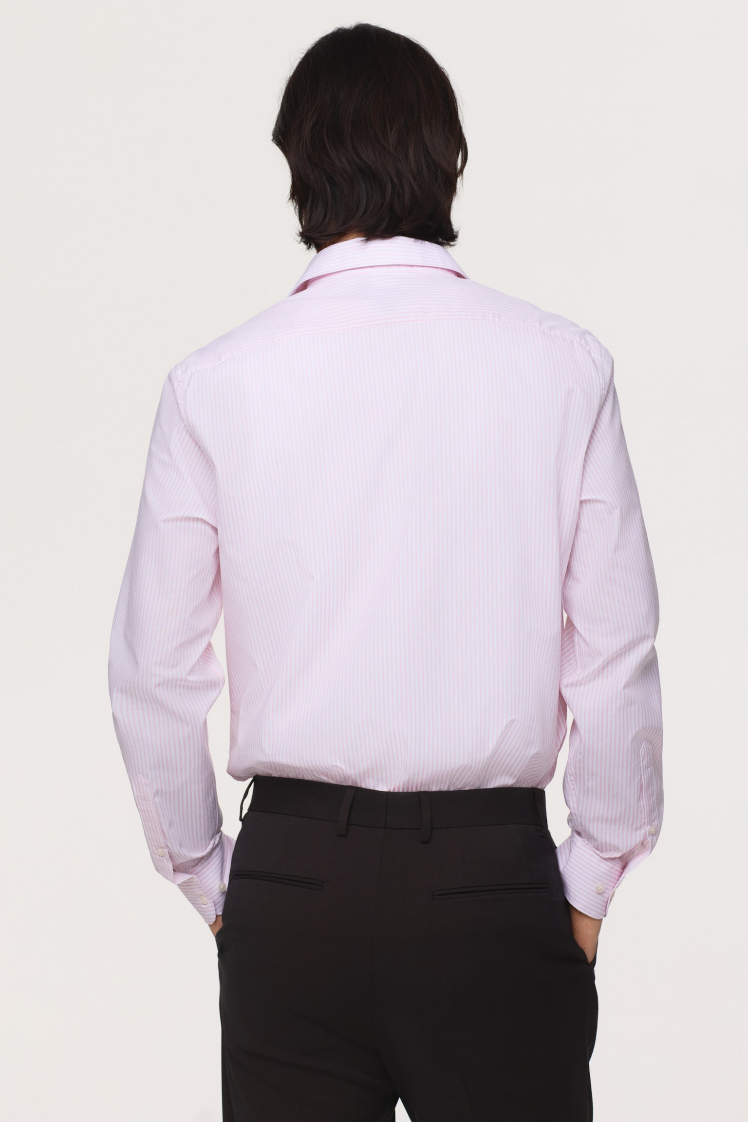 Slim Fit Easy-iron shirt - Light pink/Striped/Black/White/Light blue/Striped/Light blue/Light blue/Striped/Navy blue - 4
