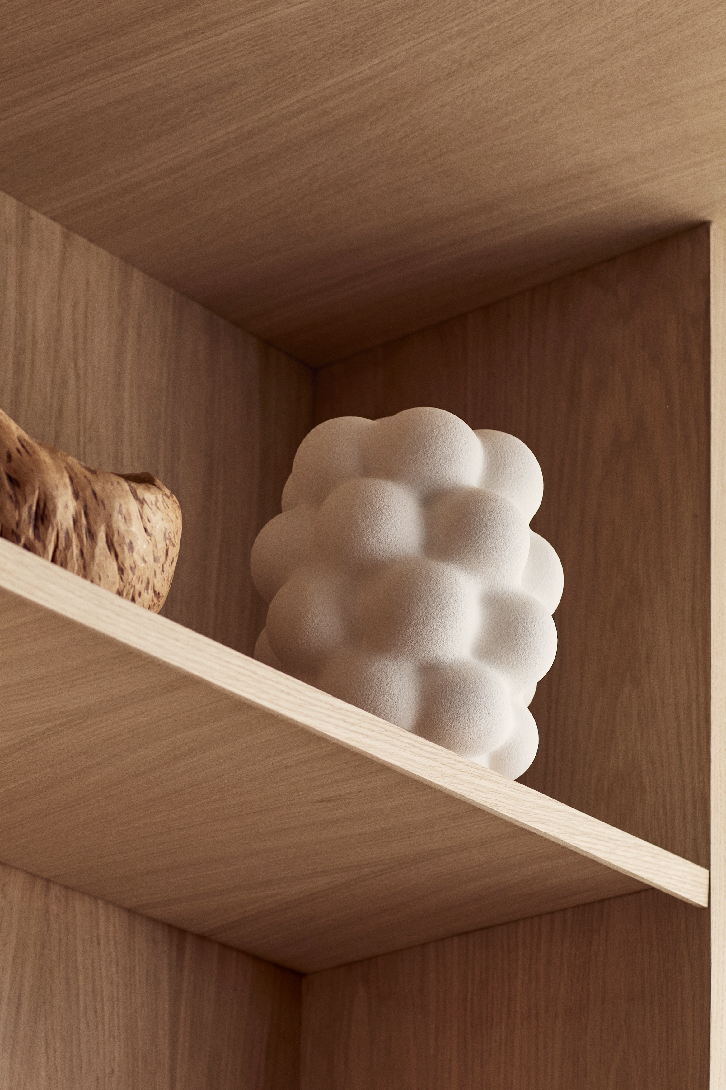 H & M - ストーンウェアフラワーベース バブリー L - ホワイト