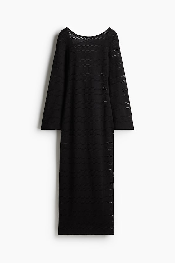 Женские платья H&M Lacing-Detail Hole-Knit Dress
