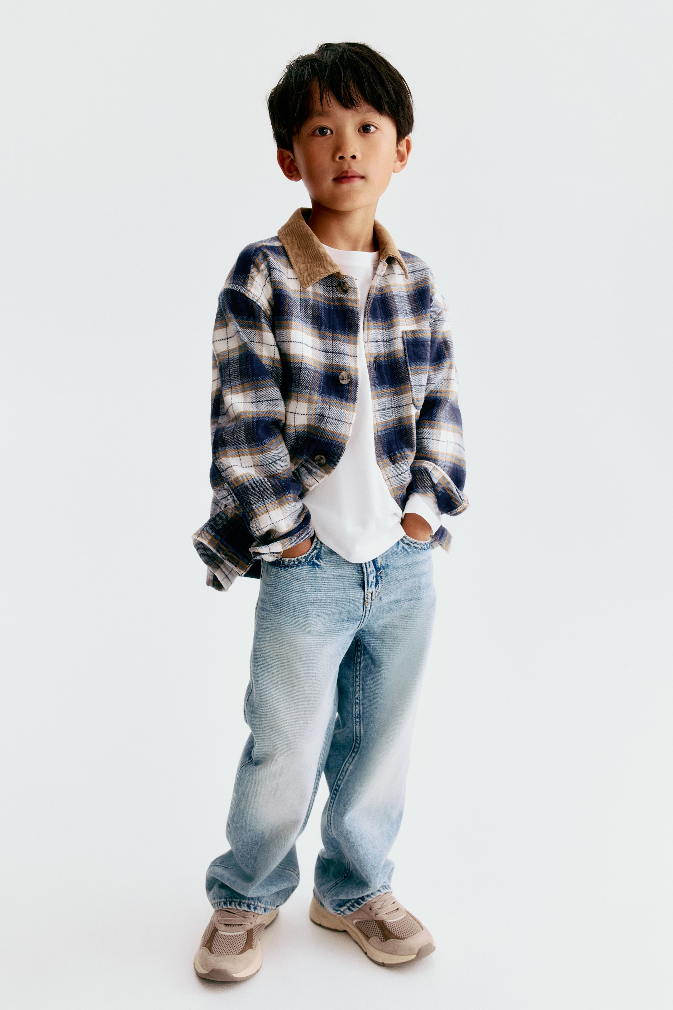 Детские топы H&M Cotton Flannel Overshirt — фото 3