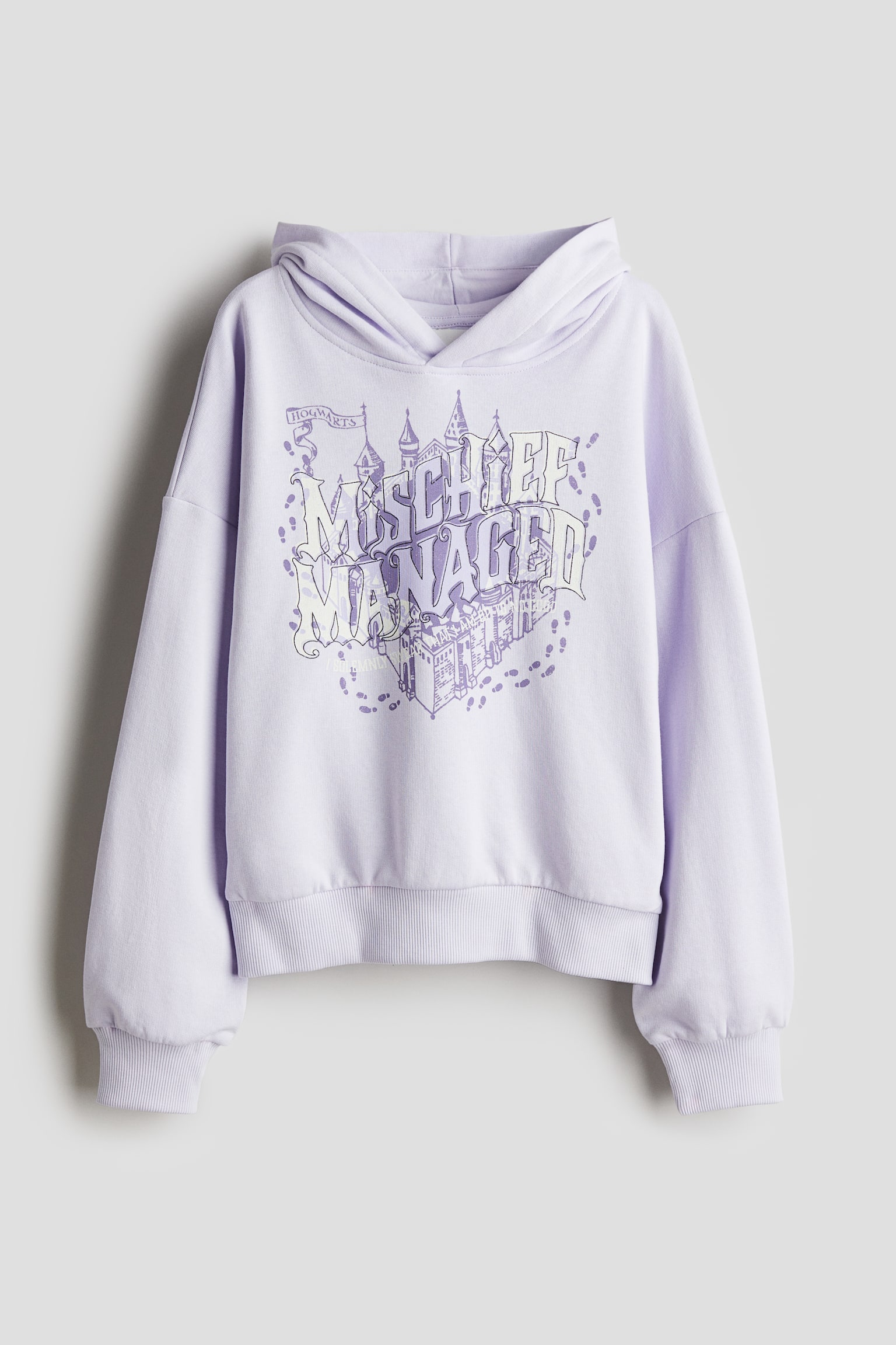 Oversized printed hoodie - Light purple/Harry Potter/Light dusty pink/Kuromi/Dark grey/Lilo & Stitch/Black/Wicked/Light pink/The Powerpuff Girls/Light blue/Corpse Bride/Grey marl/Mickey Mouse/Grey/Cinnamoroll/Light grey/Snoopy - 1