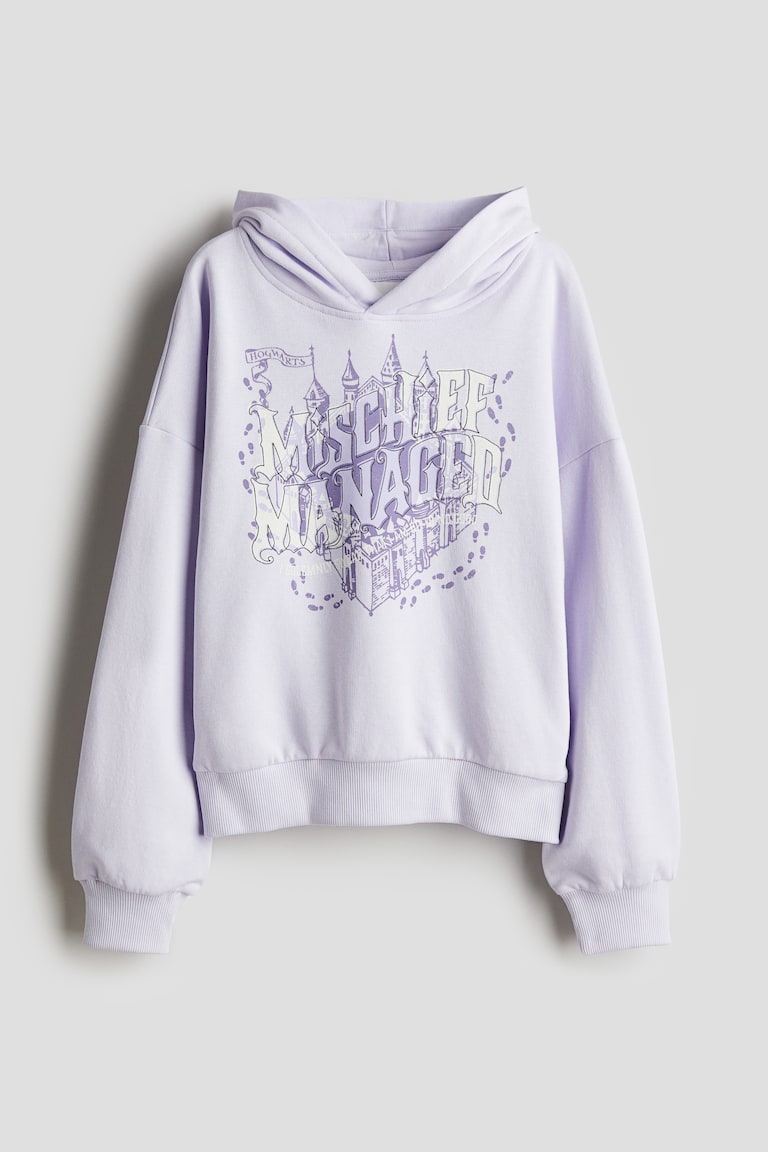 Oversized printed hoodie Light purple/Harry Potter Kids H&M IN