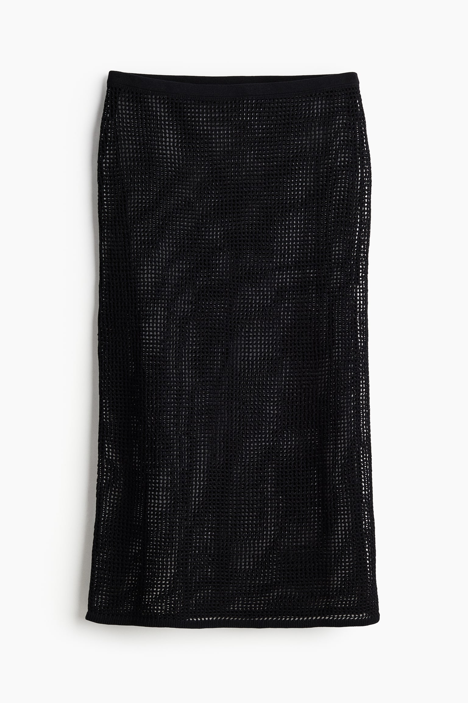 Hole-knit beach skirt - Black - 1