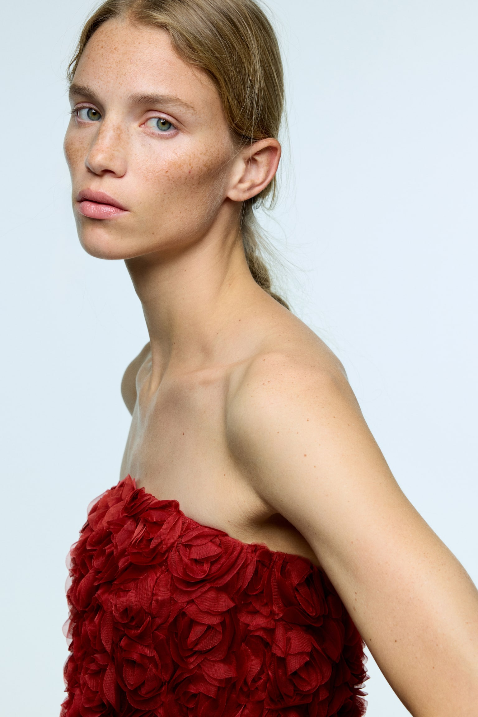 Minirobe bandeau avec applications - Rouge foncé