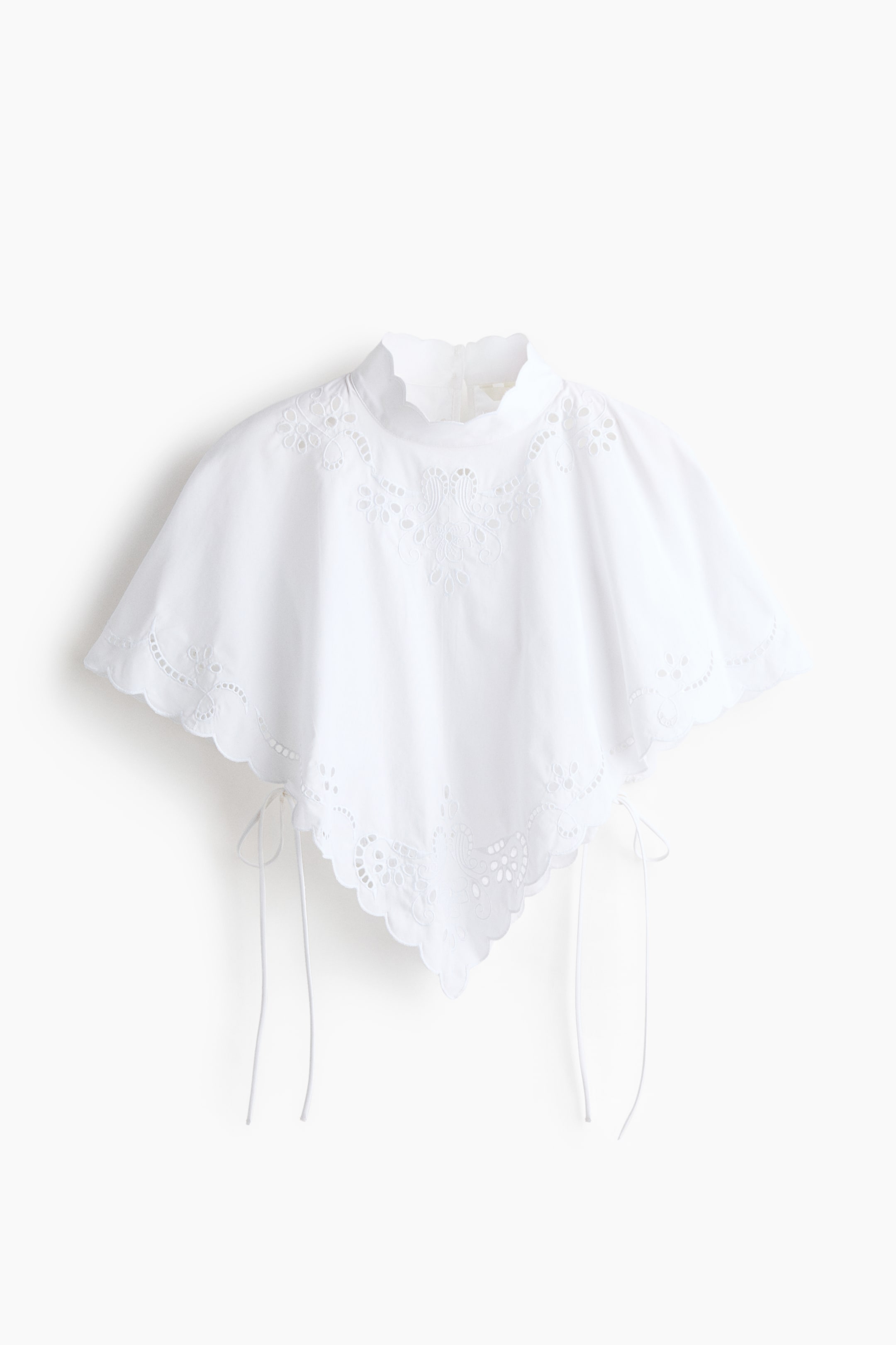 Женские топы H&M Cape Top with Eyelet Embroidery