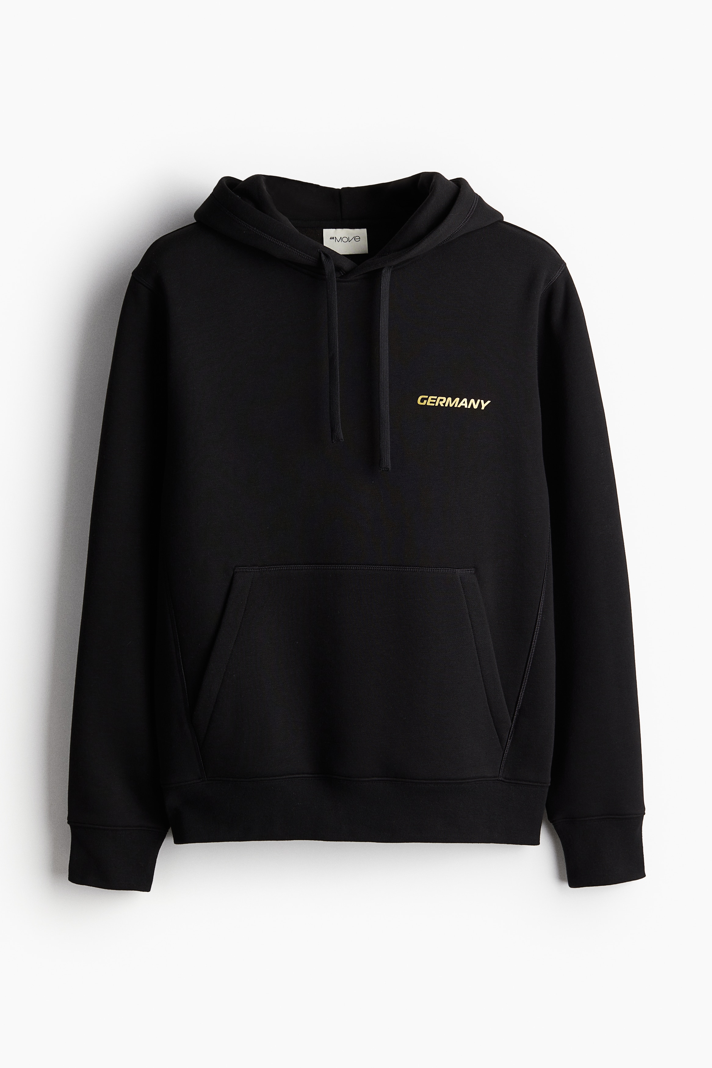 Regular Fit Sports hoodie - Black/Germany - Men | H\u0026M