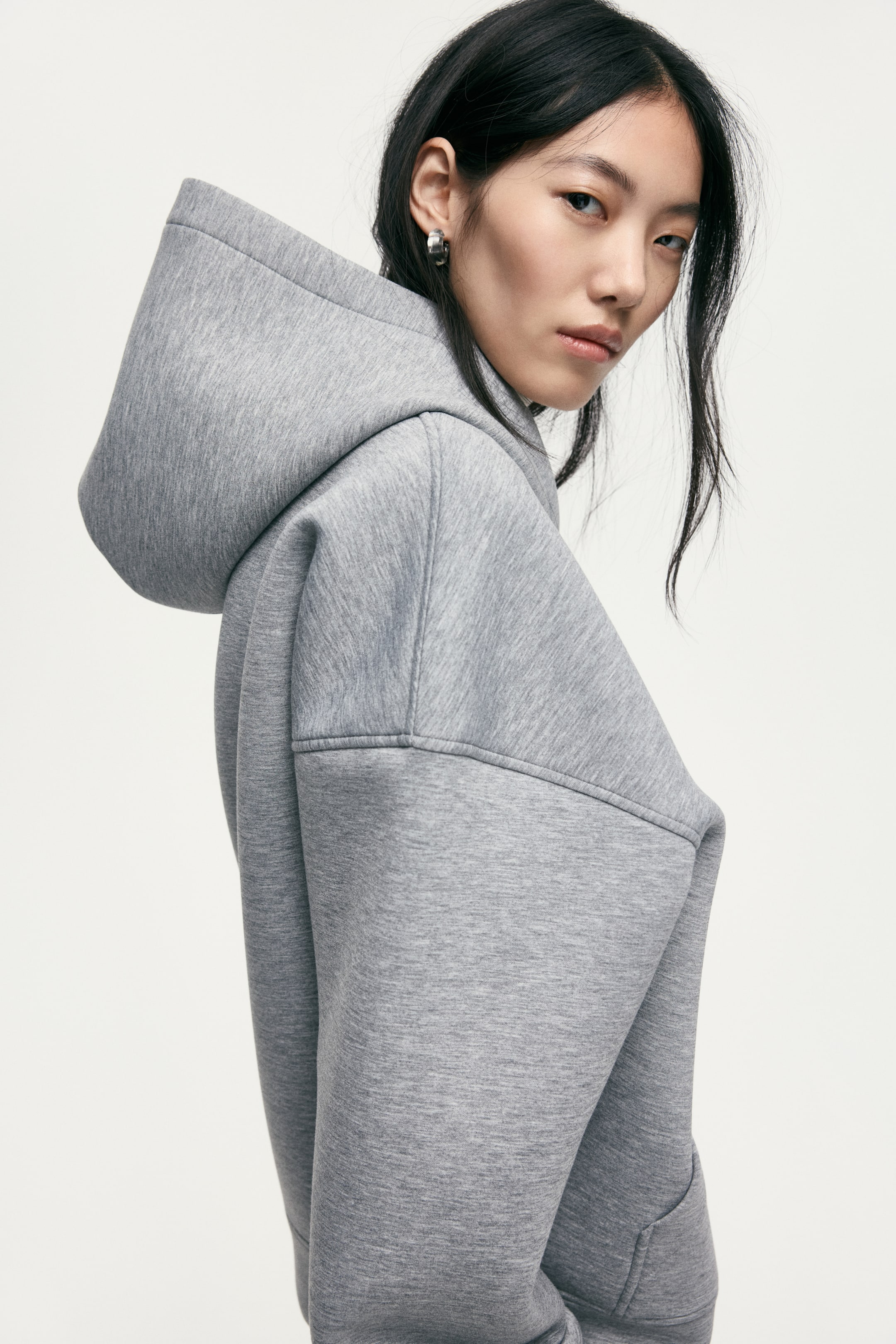 View larger image: Scuba zip-through hoodie - Grey marl - Ladies | H&M 4