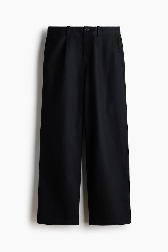 Loose-Fit Chinos - Black/Beige - 1