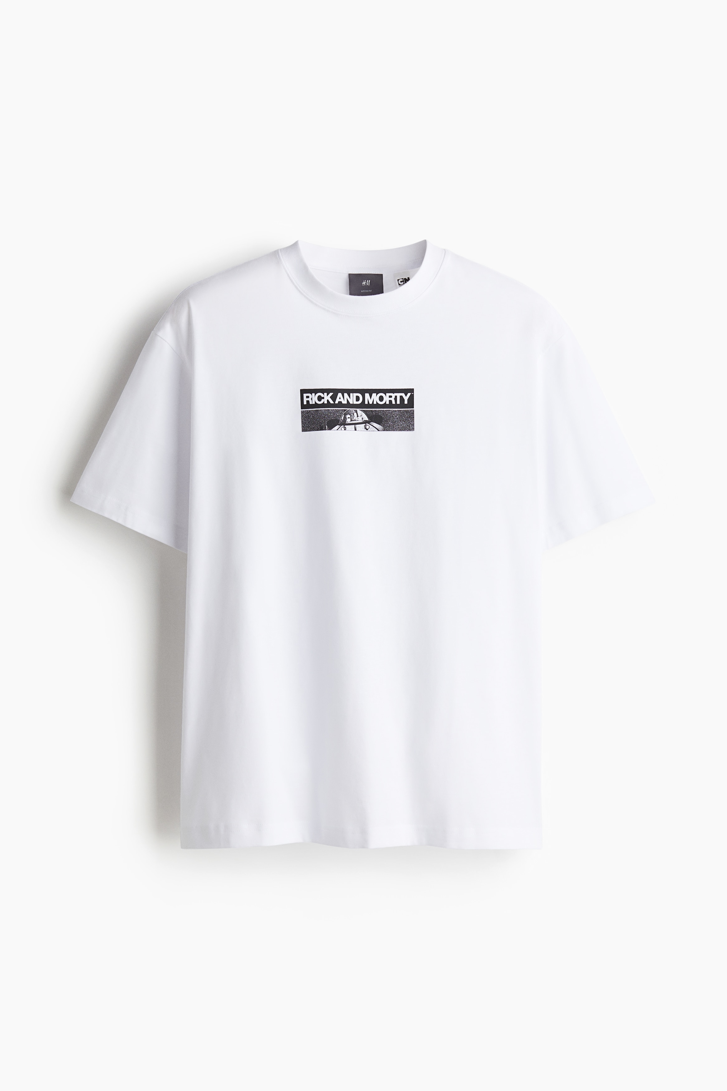 Loose-Fit Printed T-Shirt - White/Rick and Morty - Men | H&M US