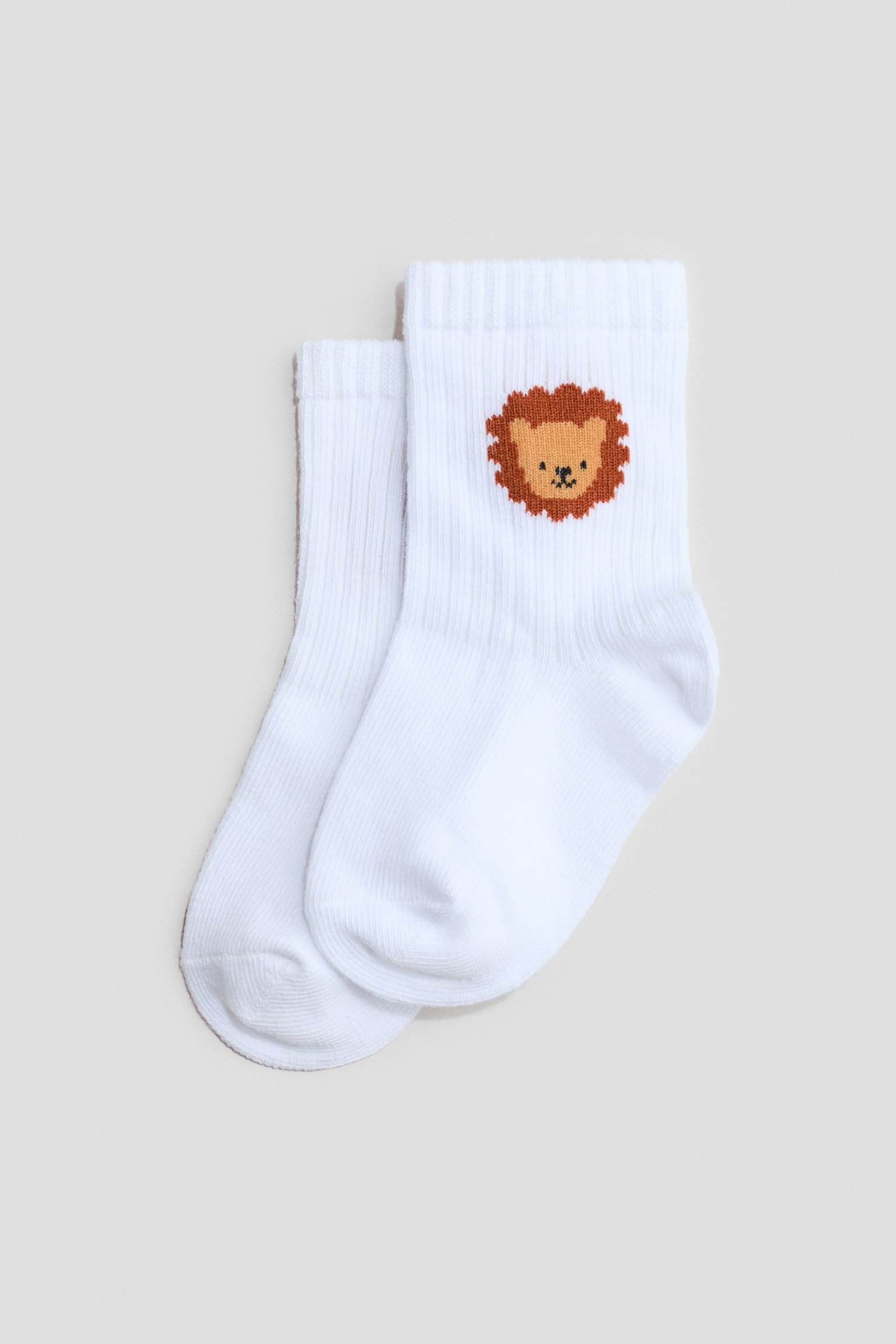 Детские носки H&M, 3 пары, цвет: Бежевый / Animals — фото 3