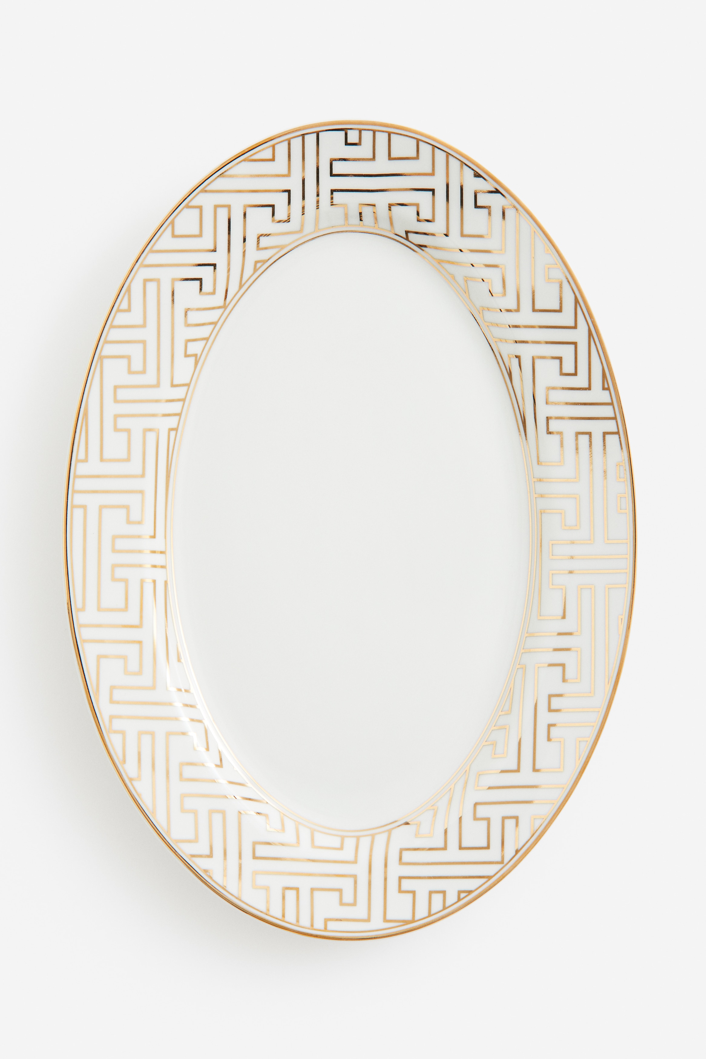 Fuente de porcelana - Blanco/Dorado