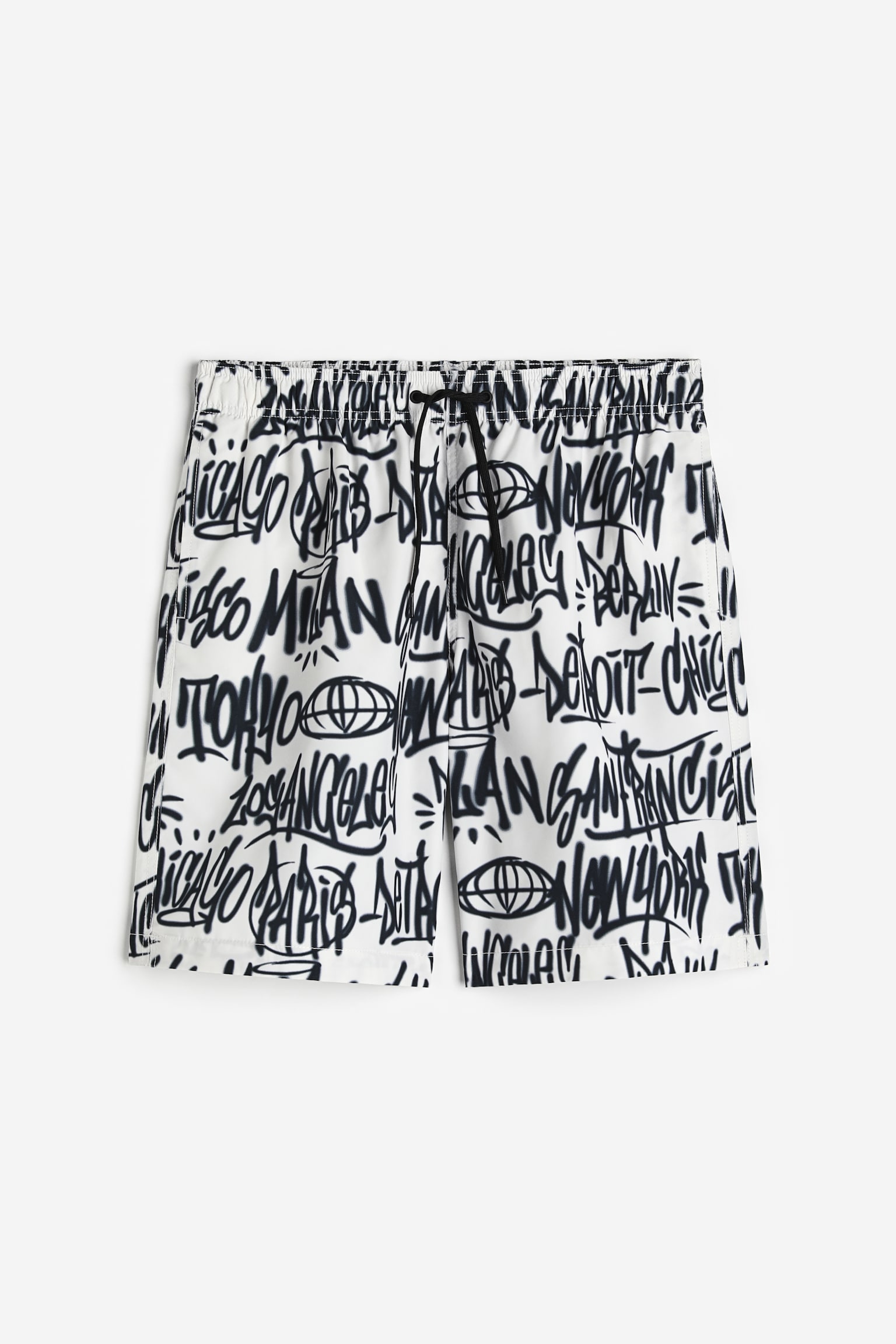 Print Boardshorts - White/Cities - 1