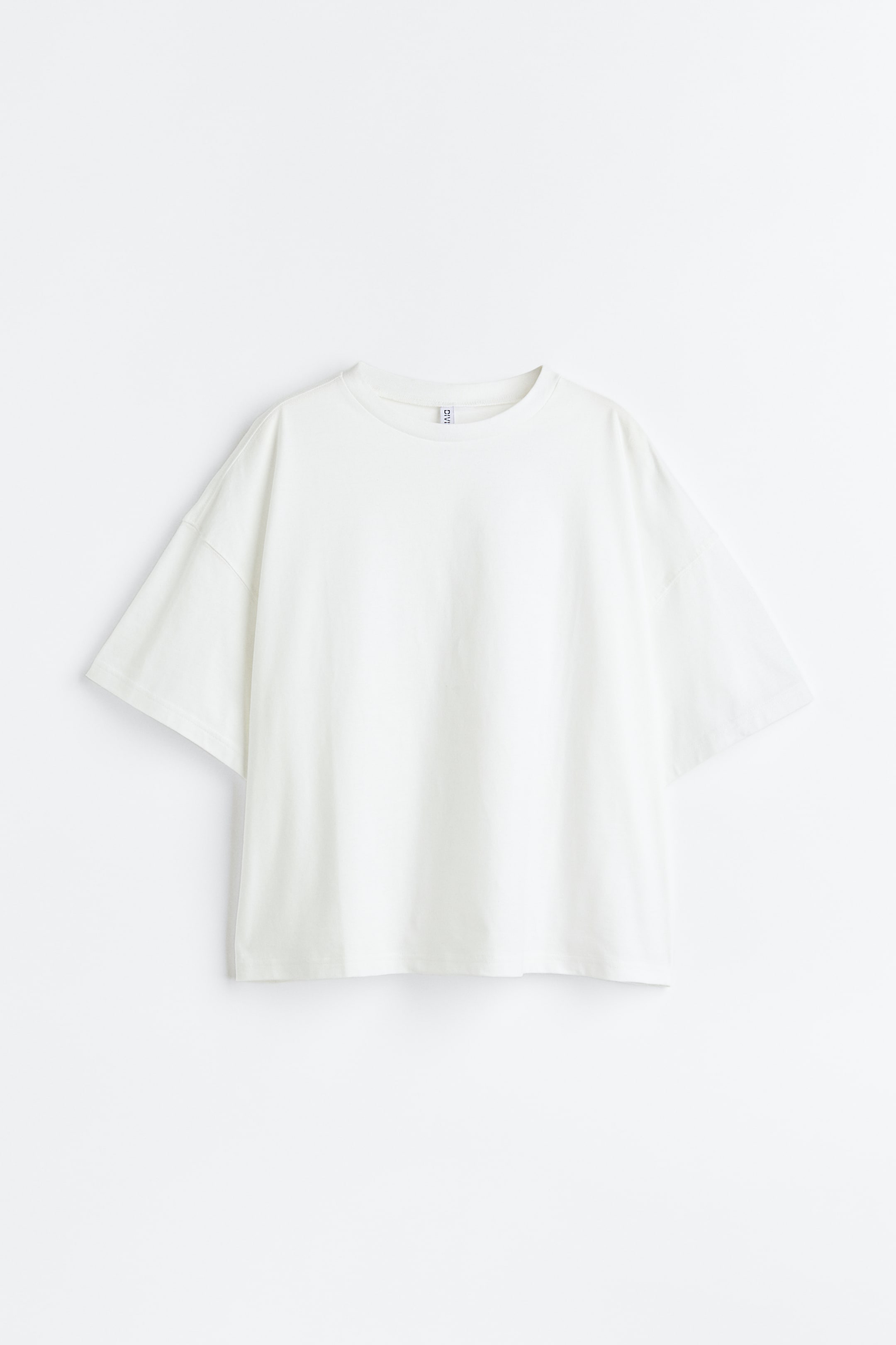 Oversized T-shirt - Round Neck - Short sleeve - White - Ladies | H&M US