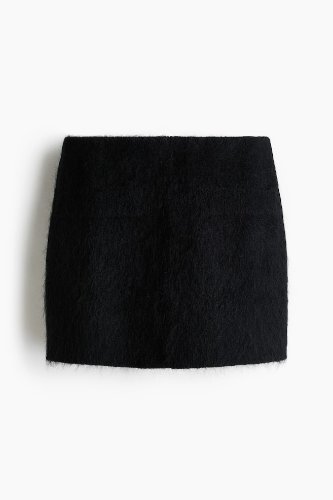 Falda en mezcla de mohair - Negro - 1