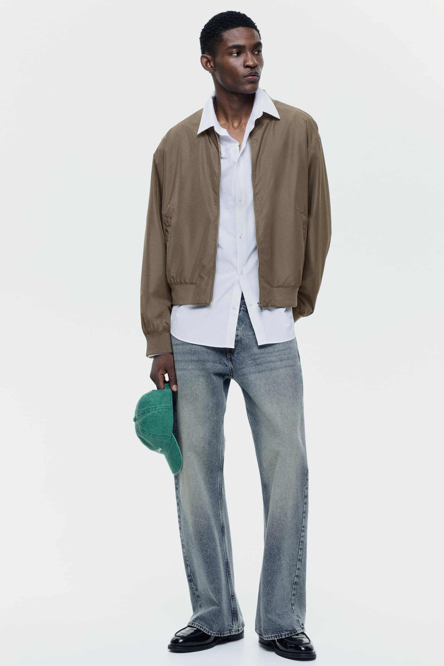 Lightweight bomber jacket - Dark beige/Black/Dark blue - 1