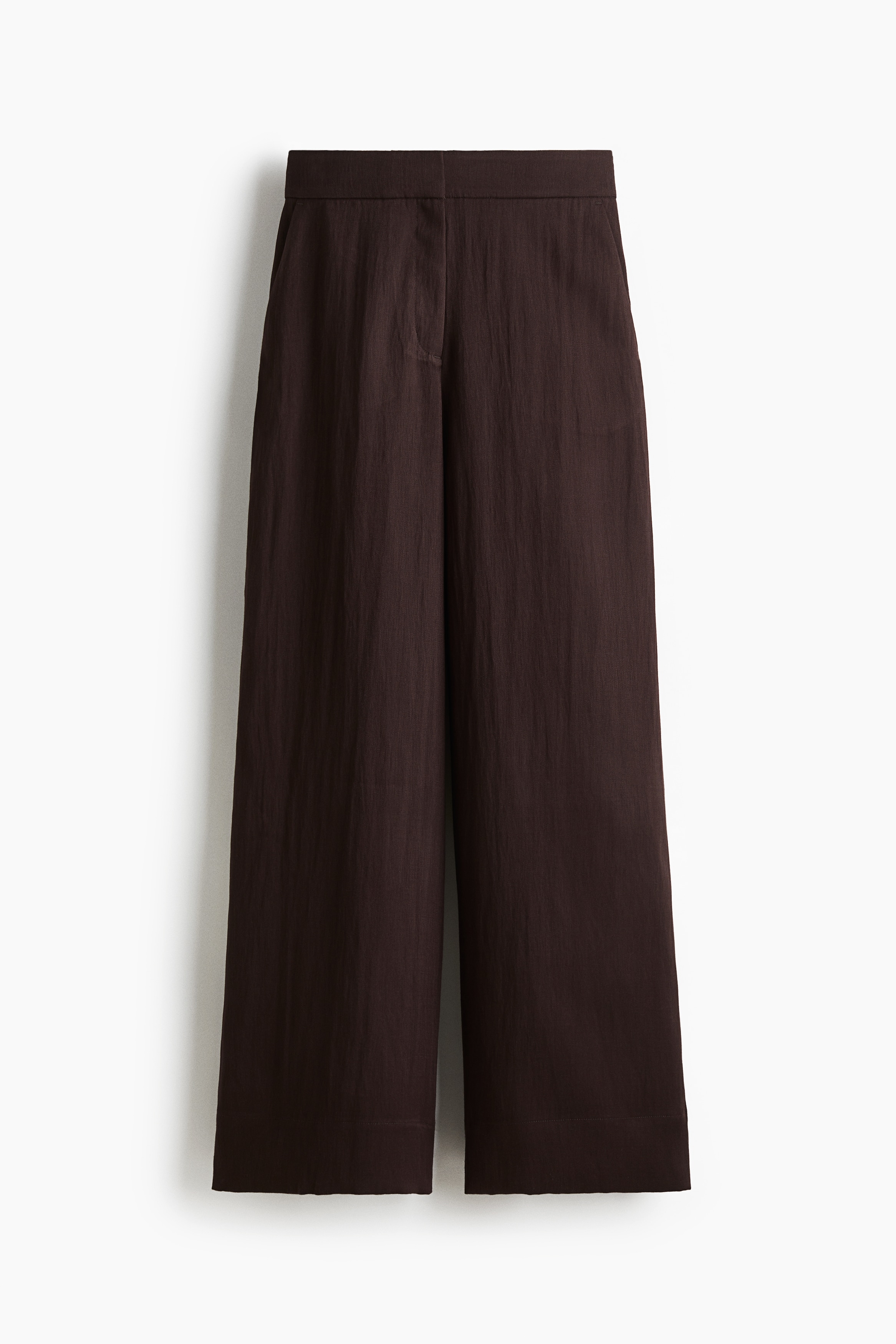 Wide Leg Twill Pants - Dark brown/White/Dark khaki green/Light beige/Zebra print