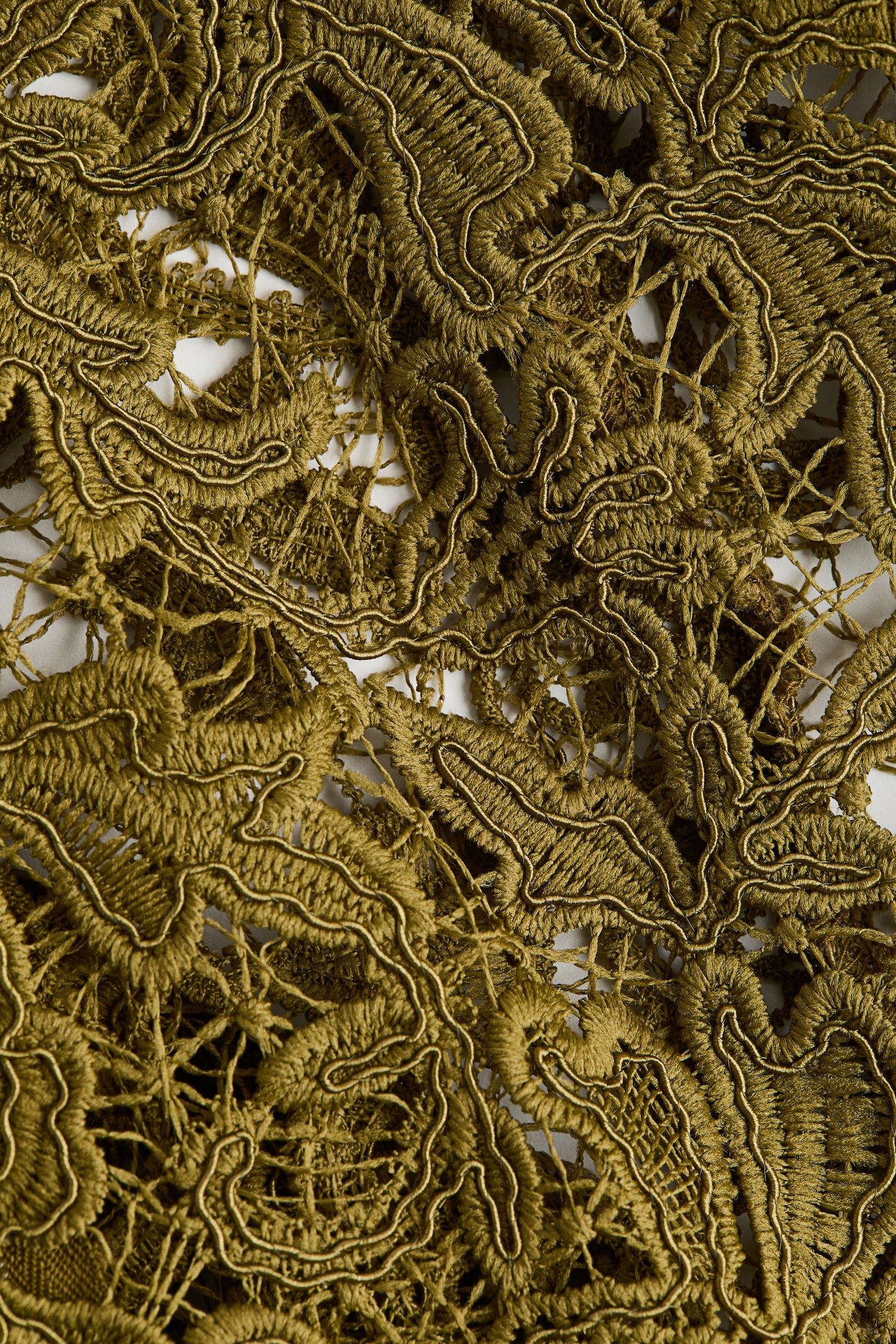 Camicetta in pizzo - Oliva dorato - 5