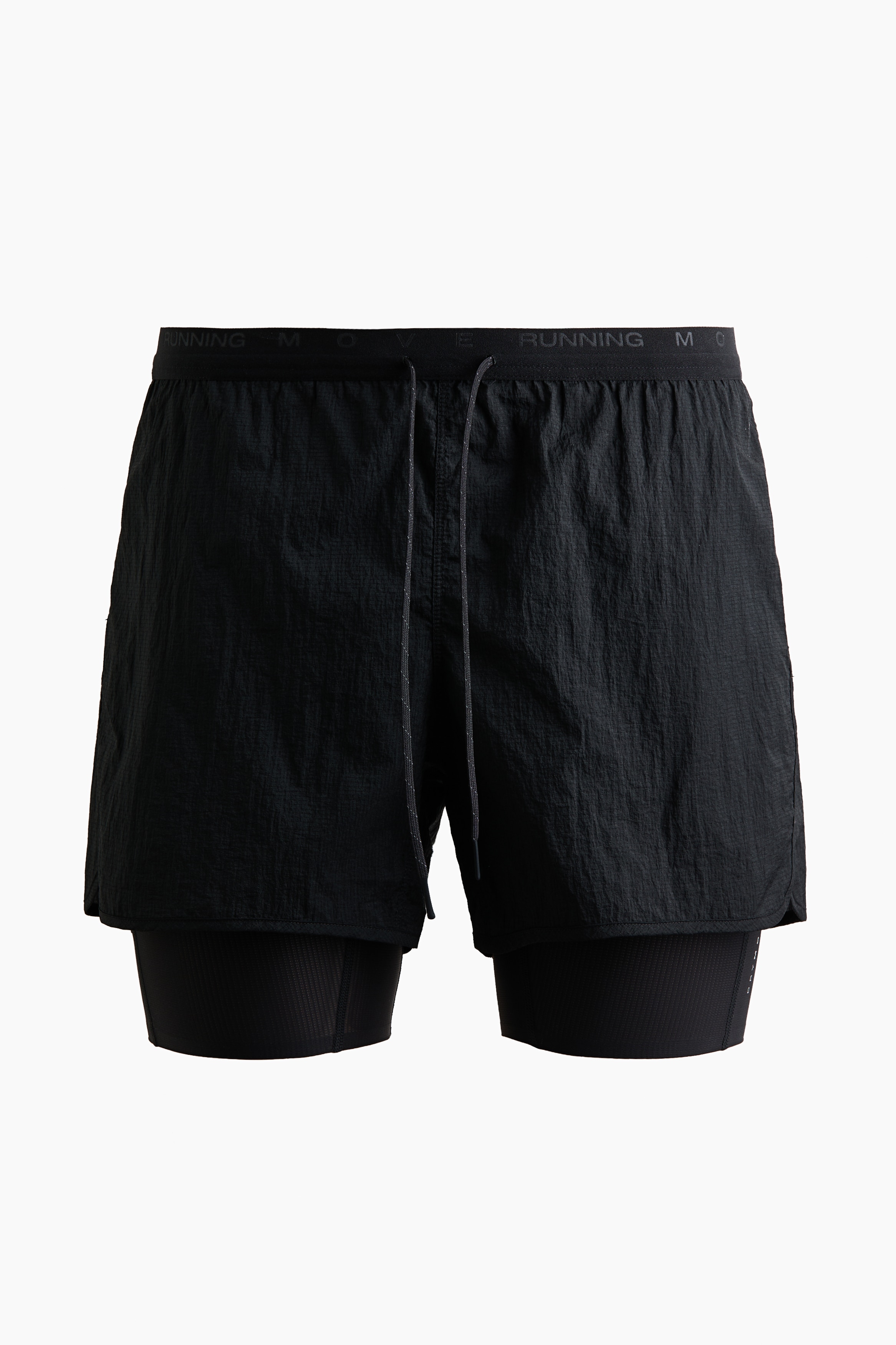 Lightweight 2-in-1 Running shorts​ with DryMove™ - Black/Dark grey
