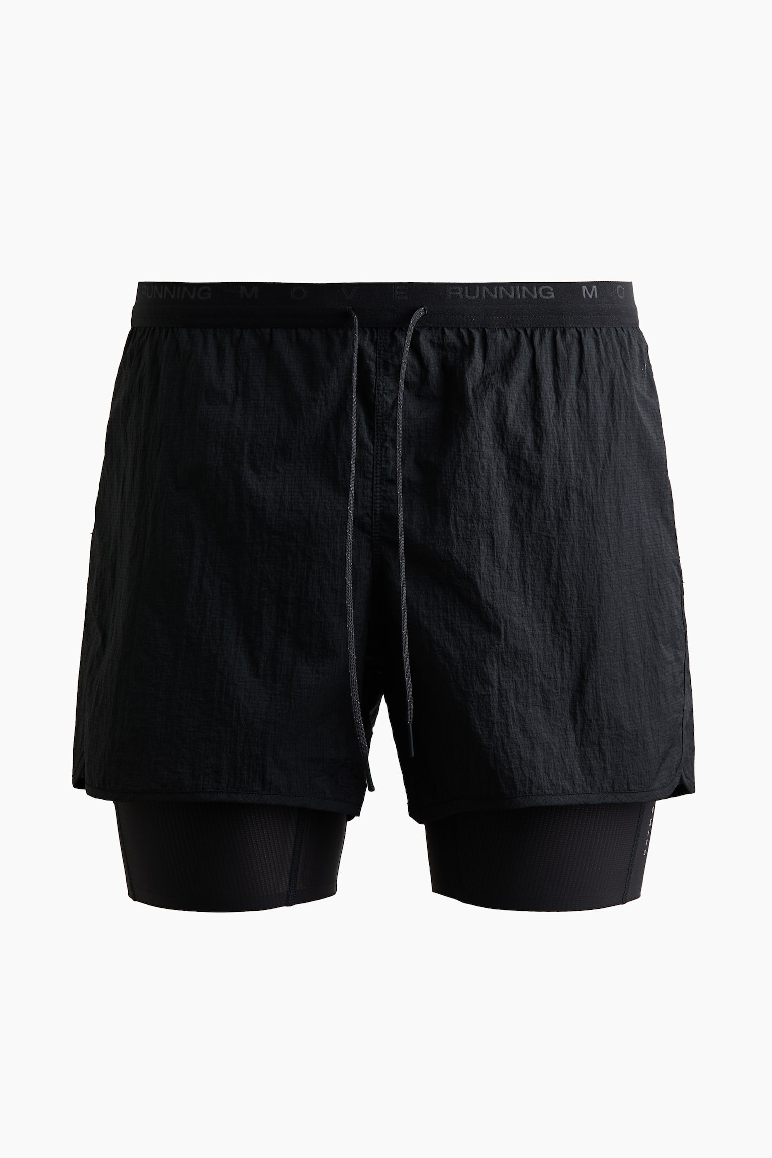 Lightweight 2-in-1 Running Shorts with DryMove™ - Black/Dark gray - 1