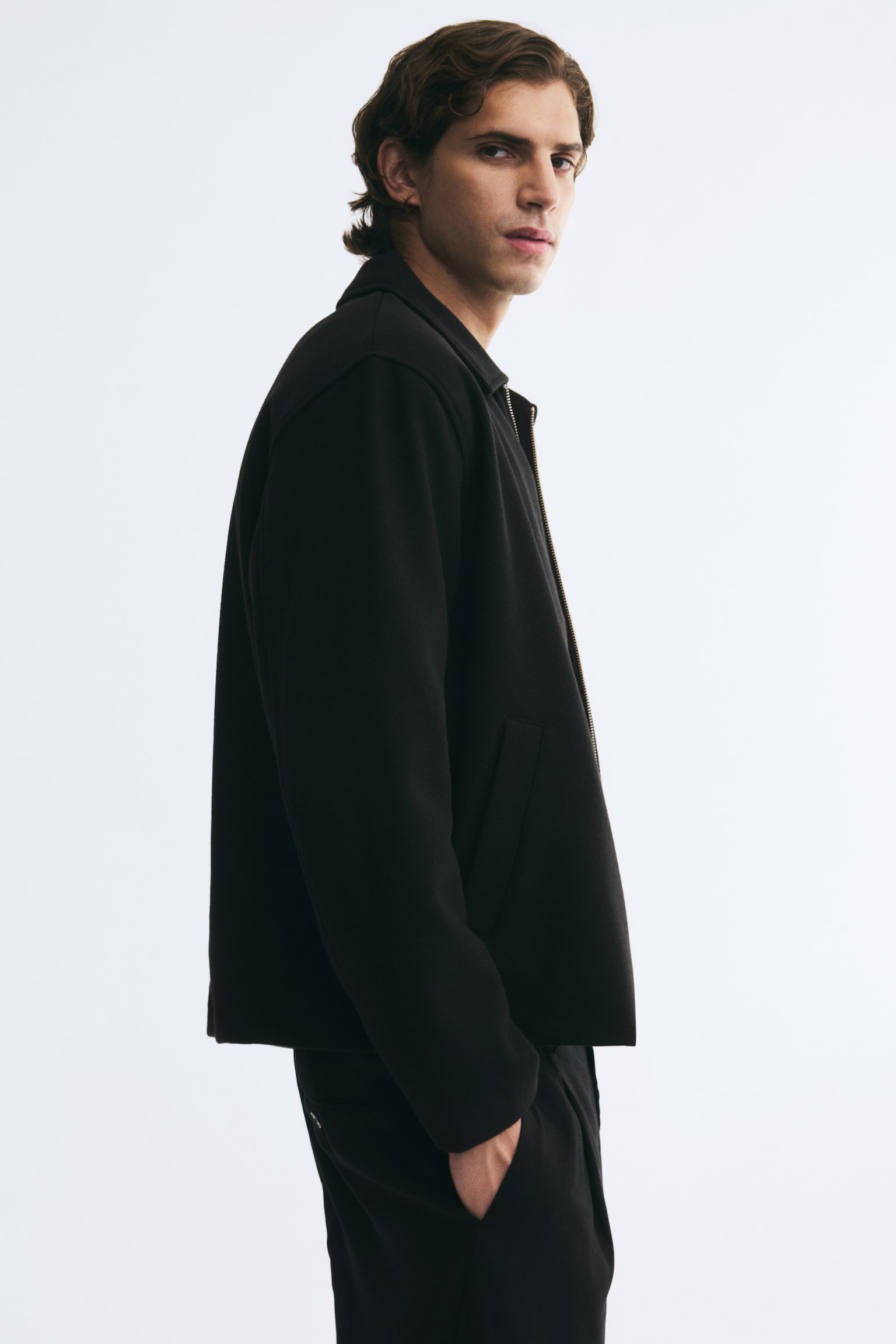 Мужская рубашка H&M Overshirt, цвет: Чёрный — фото 5