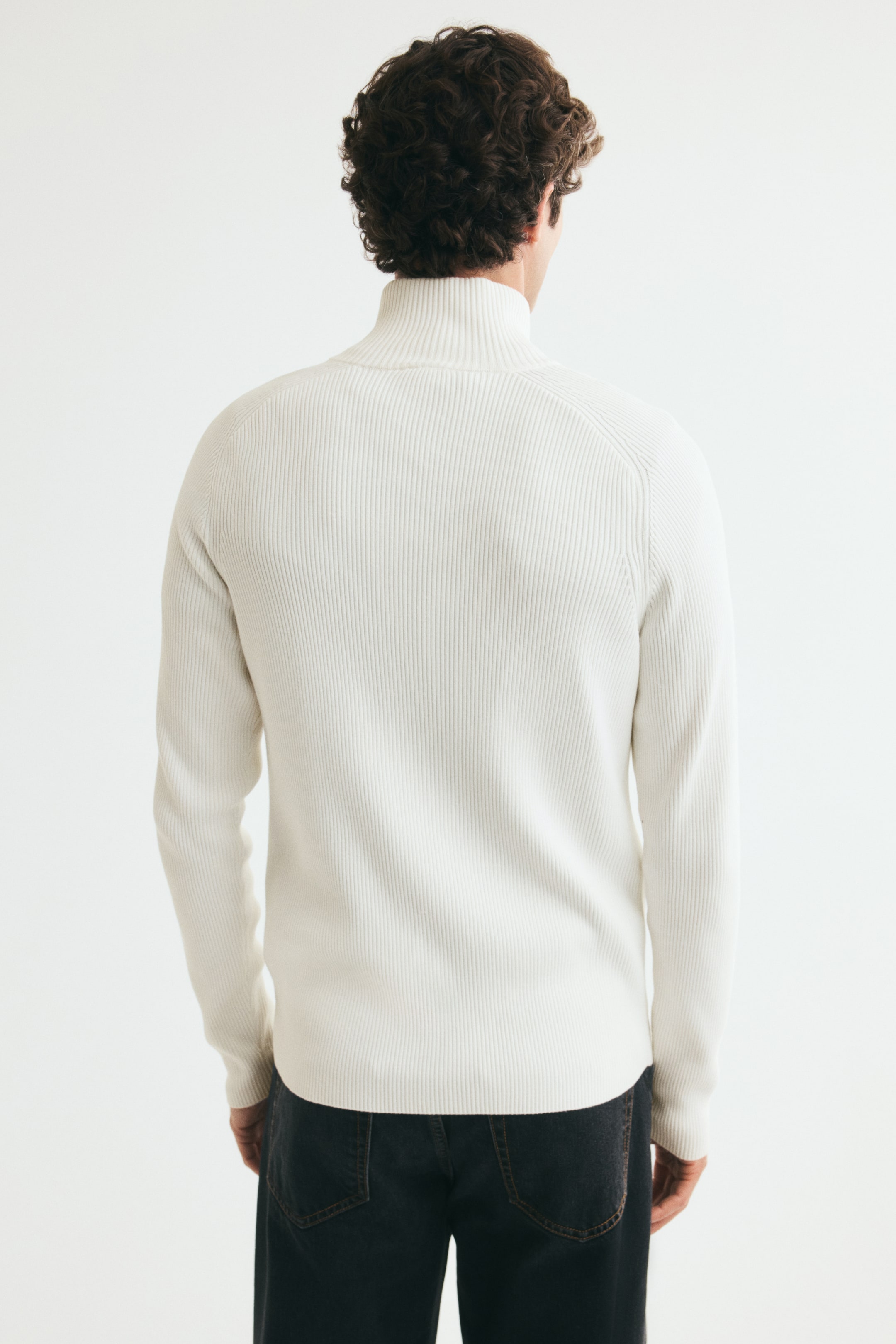 Slim-Fit Rib-Knit Cardigan