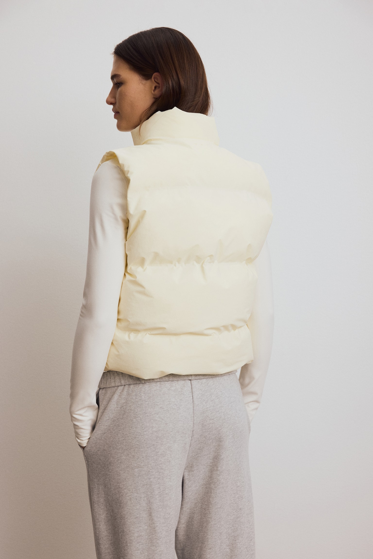 Padded sports gilet with ThermoMove™ - Light yellow - 7