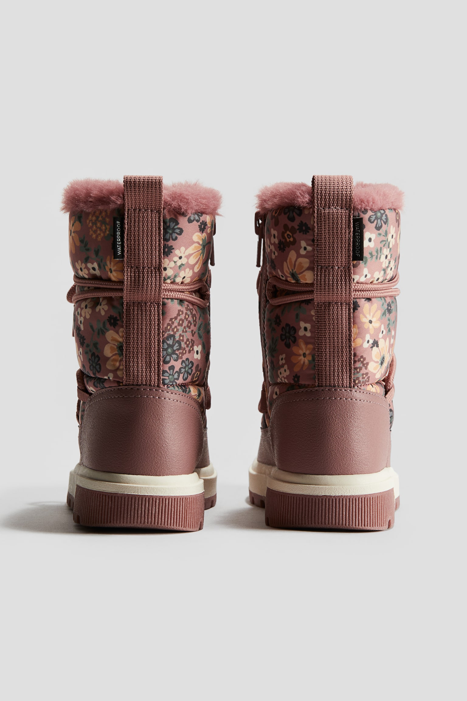 Waterproof boots - Dusty pink/Floral/Black/Dark beige - 3