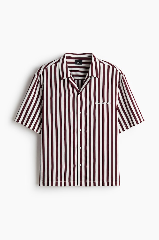 Relaxed-Fit Resort Shirt - Burgundy/East Isles Club - 1