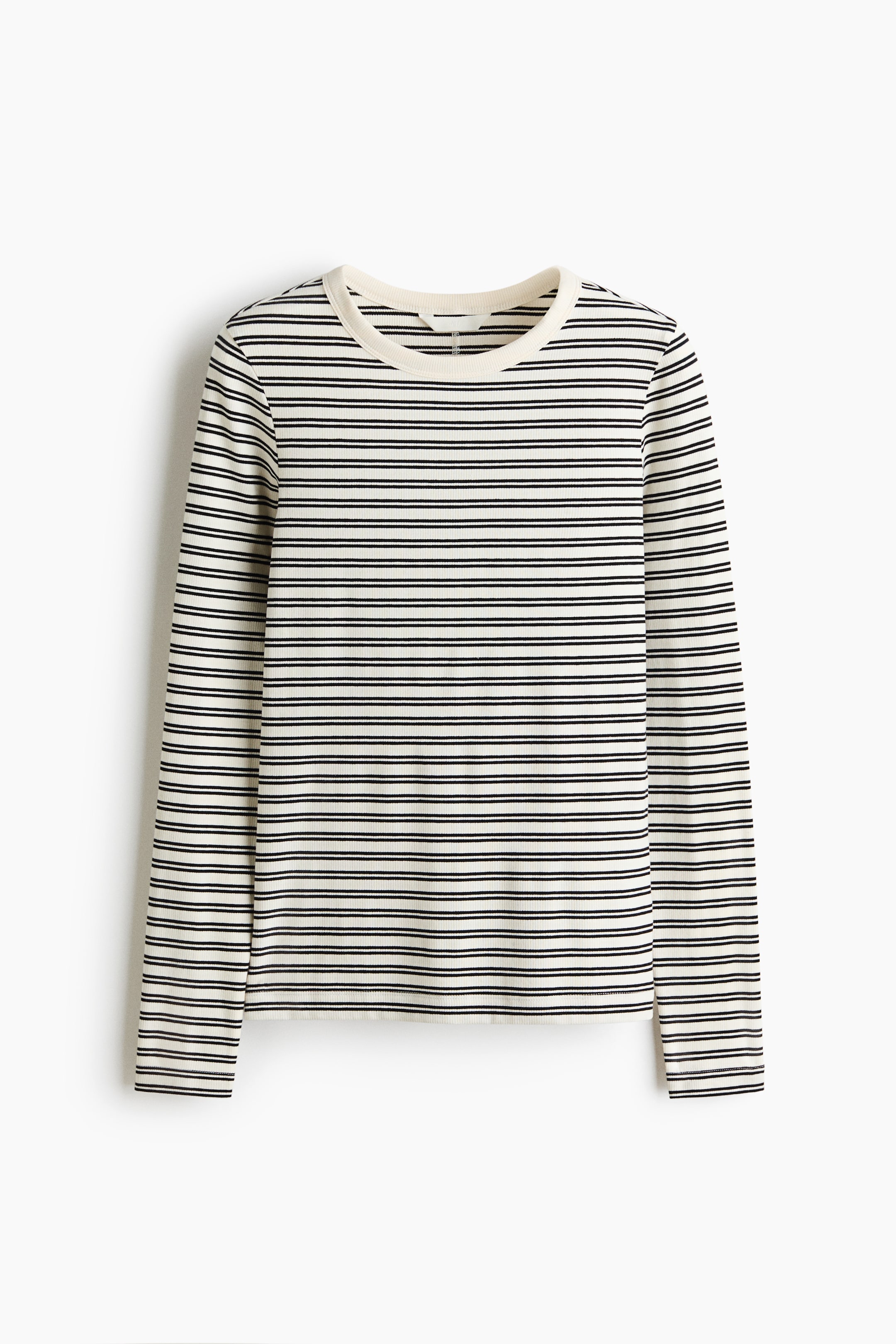 Long-Sleeved Ribbed Top