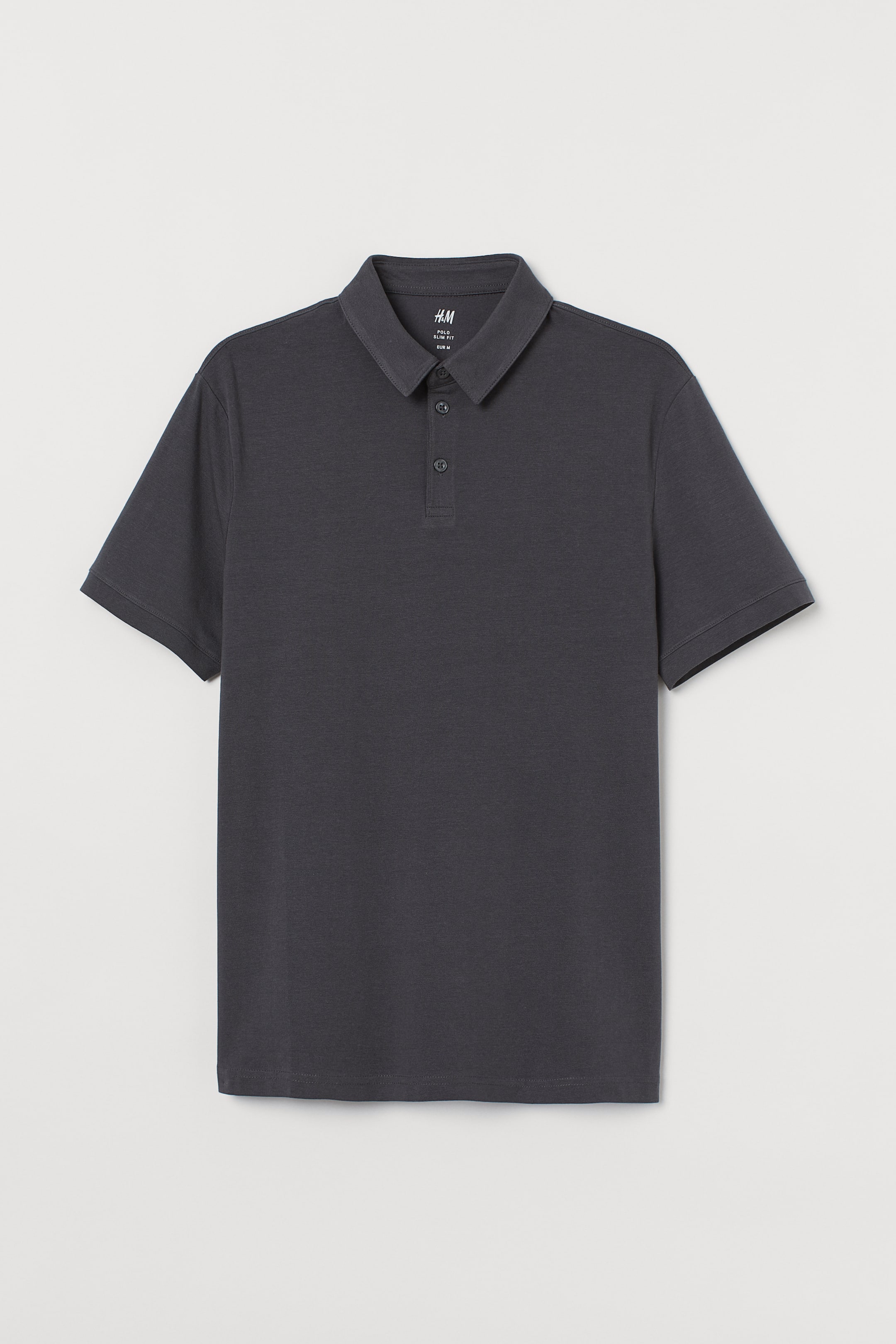 View larger image: Slim Fit Polo shirt - Steel grey - Men | H&M 1
