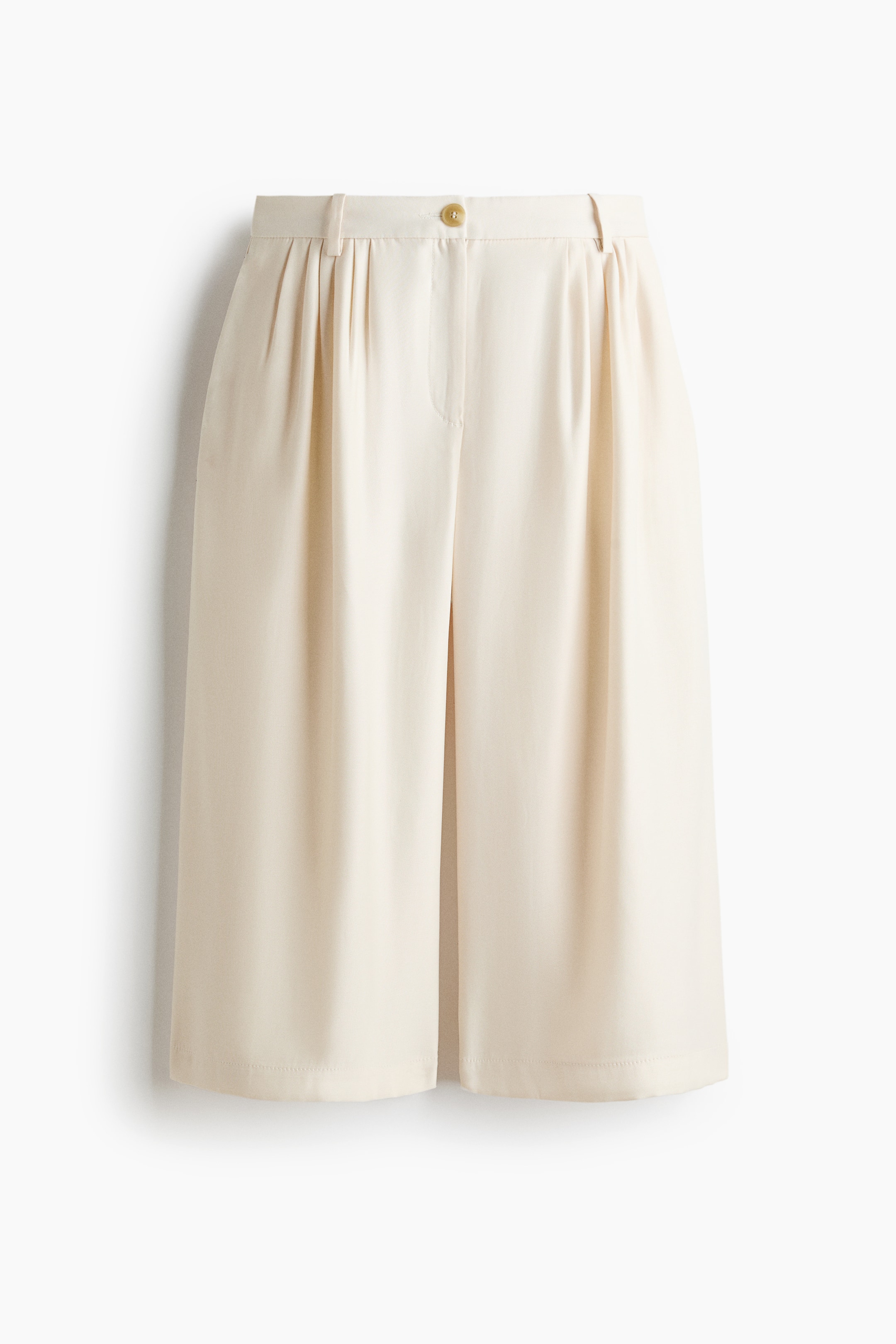 Wide-Leg Pleated Culottes