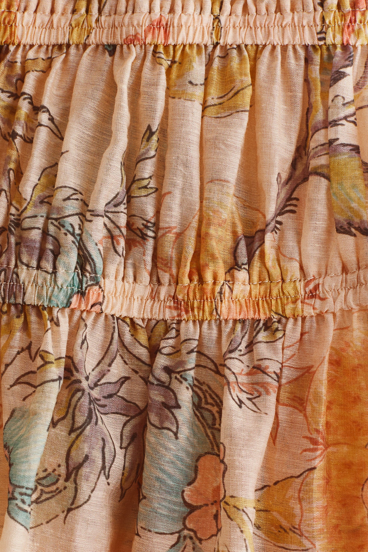Flared Smock-Detail Skirt - image 2