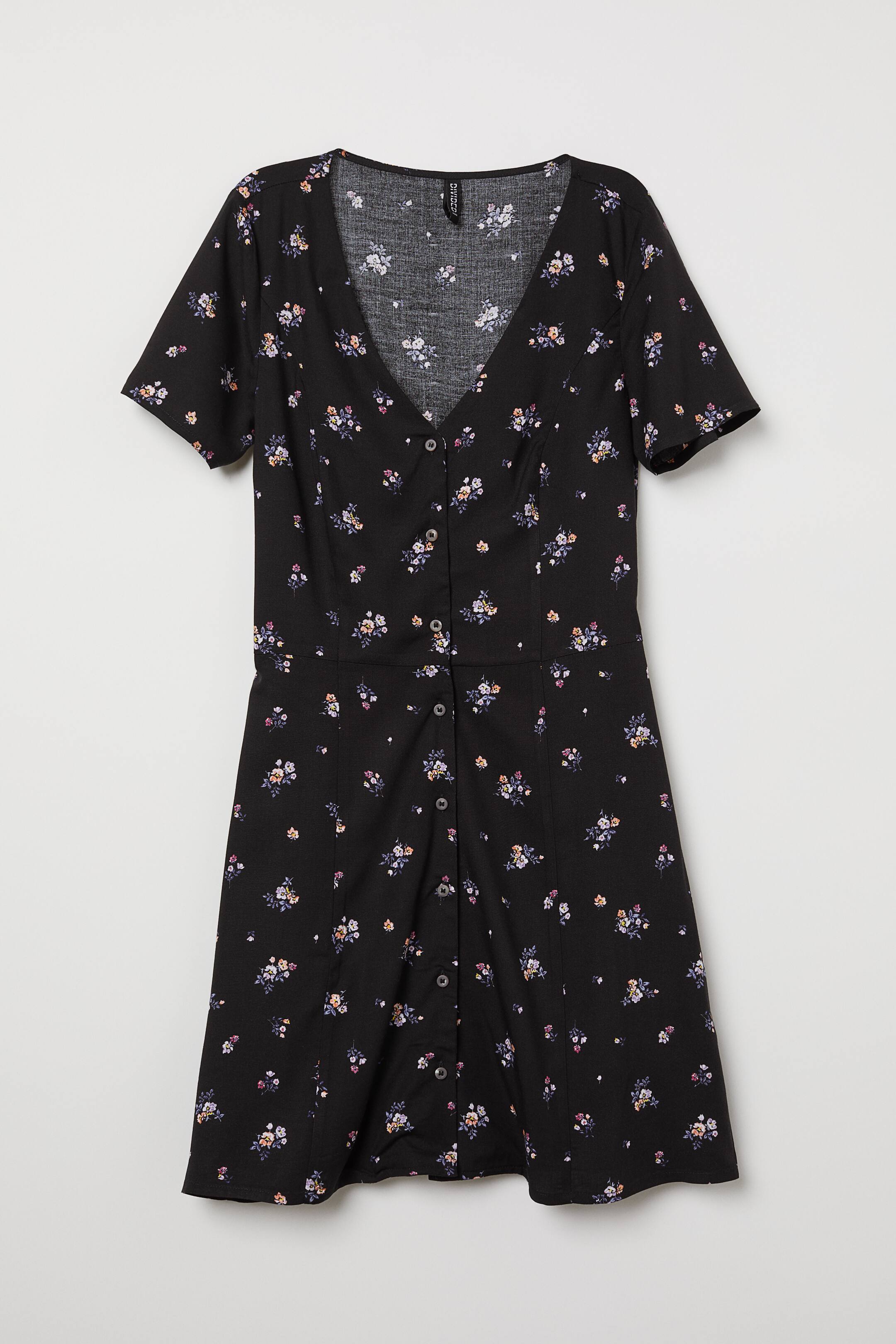 h&m divided dress black and white & Checkered Sleeveless With Front Cutout Detail By H Picky Thrifter Lgt avskuren kjol med rynk som ger fall och volym Women's Divided by H&M for