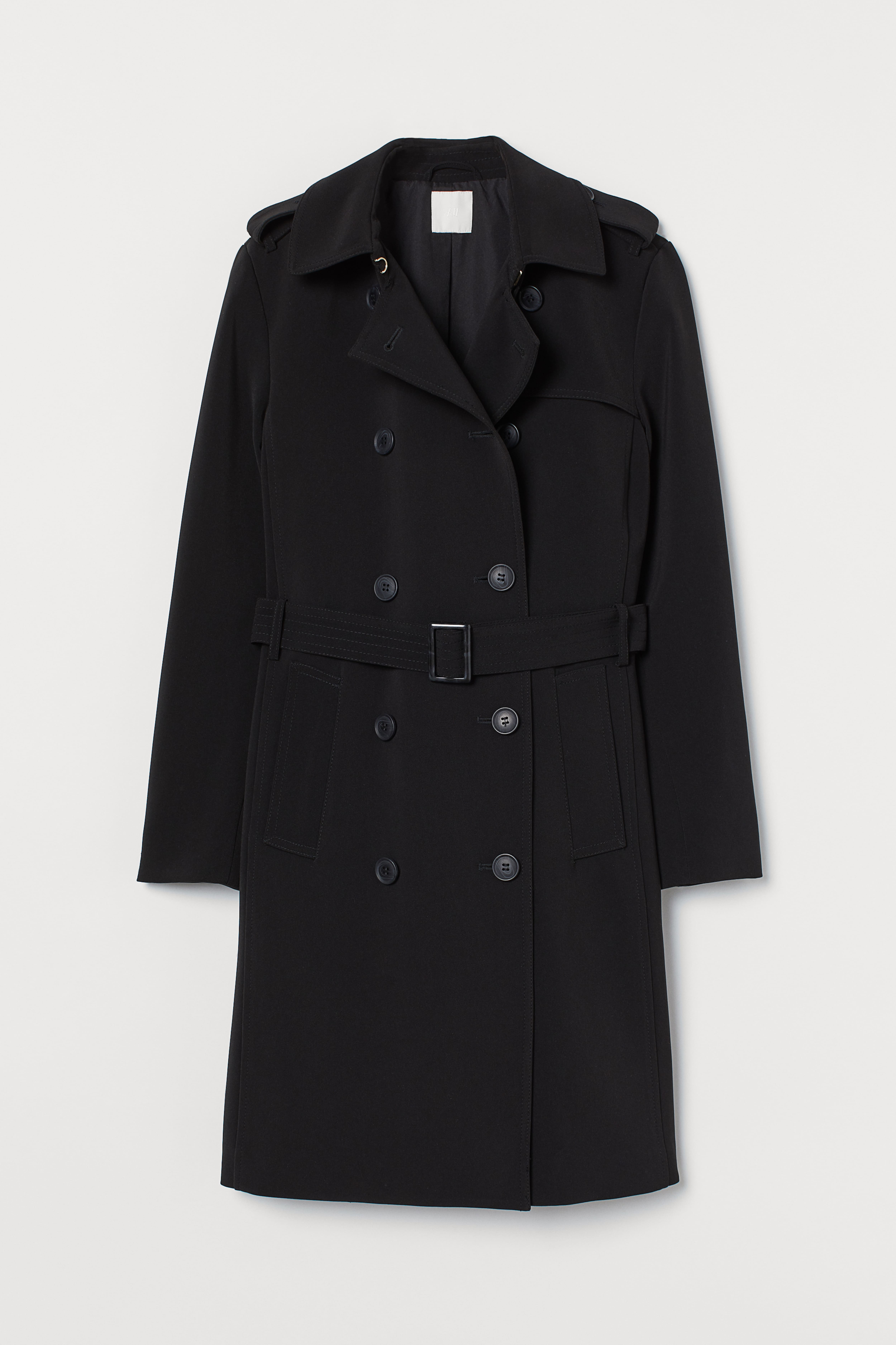 Black plastic trench coat best sale